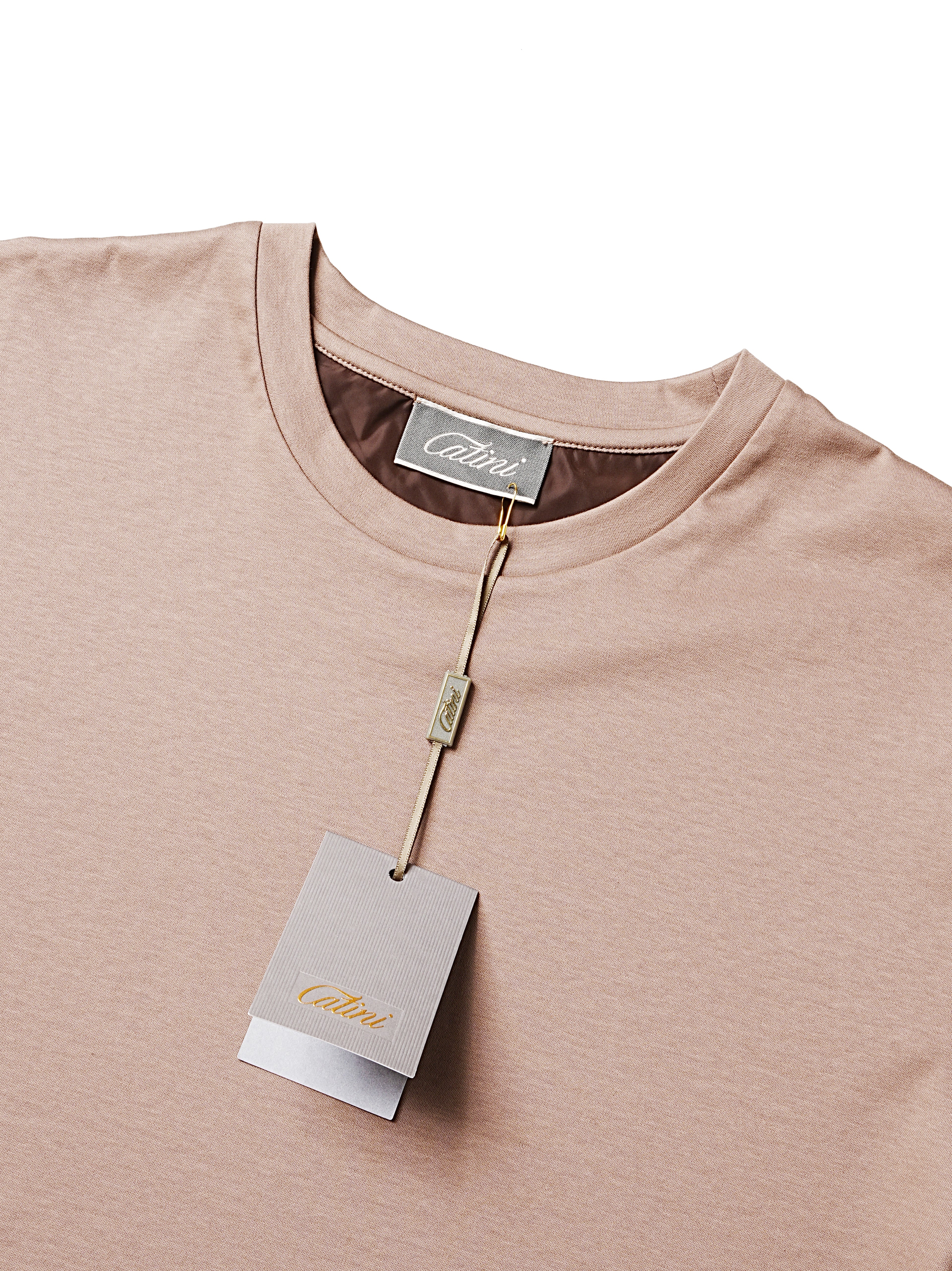 Catini Firenze Plain T-Shirt Mocha Latte