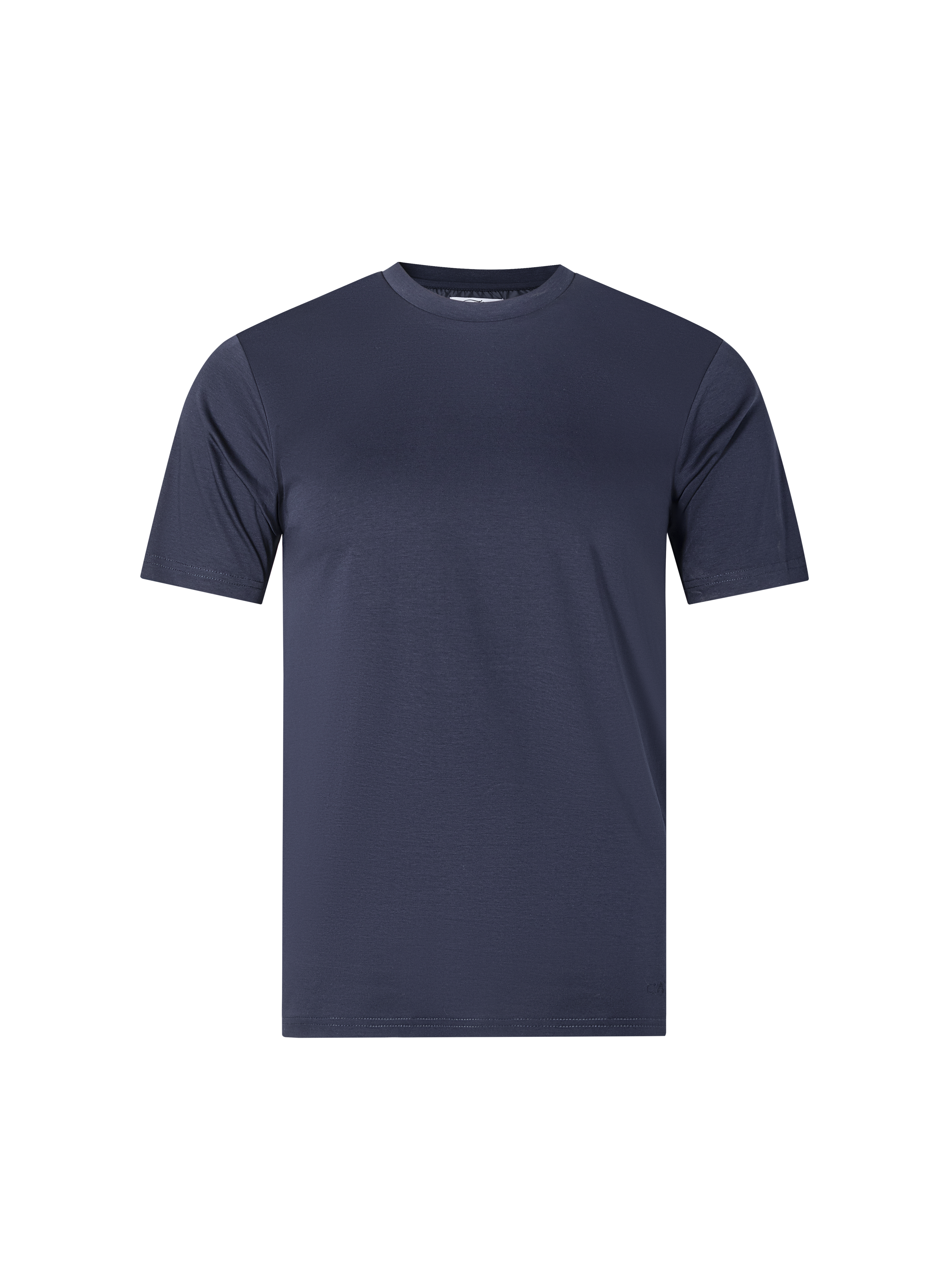 Catini Firenze Luxury Mercerised Cotton T-Shirt Navy Blue