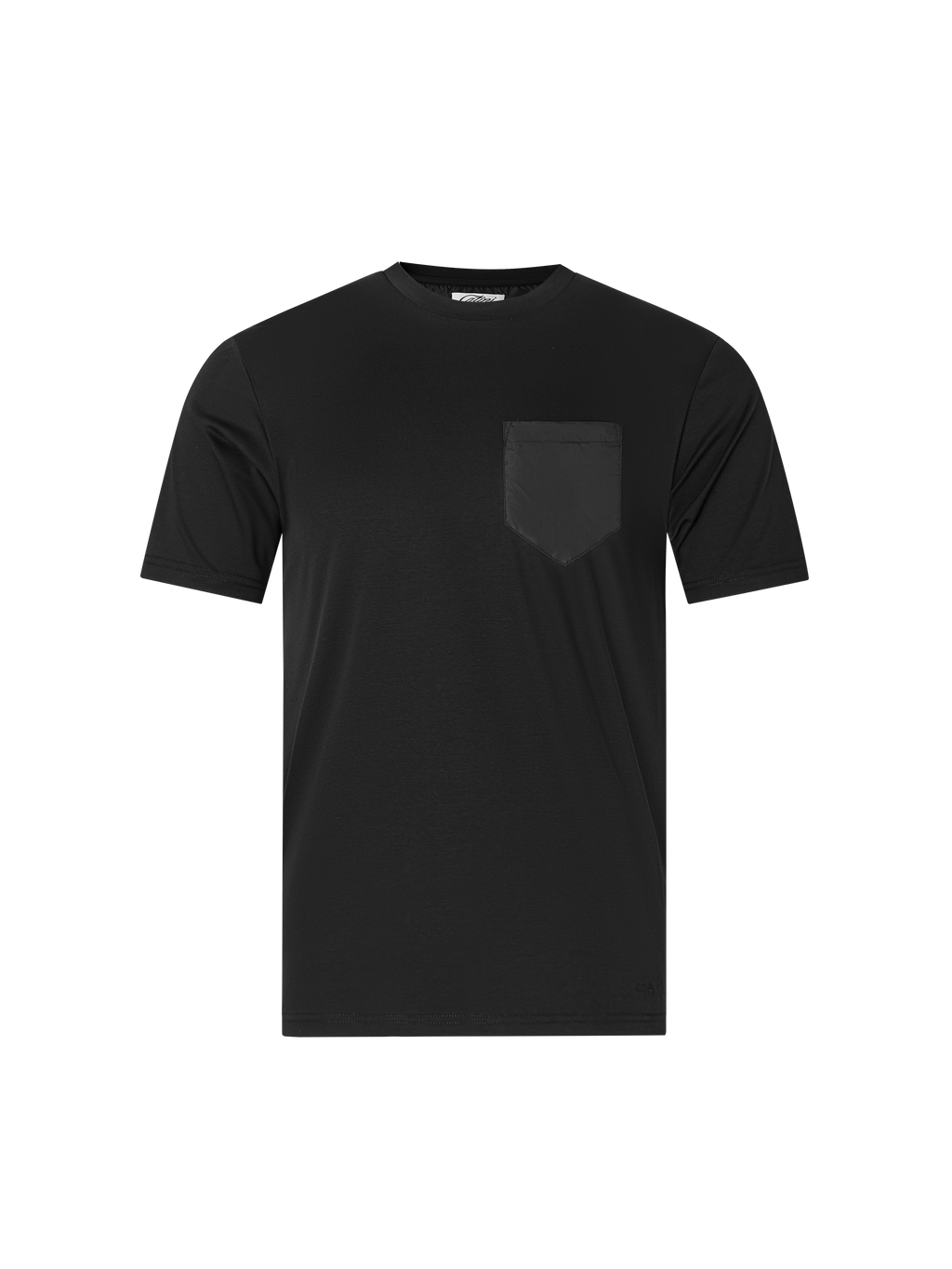Catini Firenze Luxury Mercerised Cotton Pocket T-Shirt Nero Black