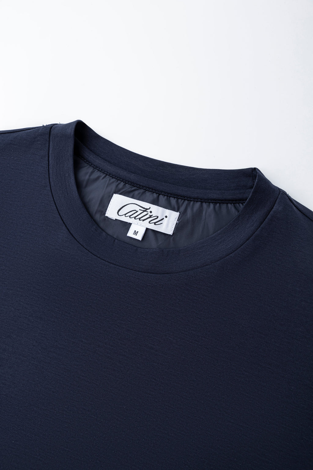 Catini Firenze Luxury Mercerised Cotton T-Shirt Navy Blue