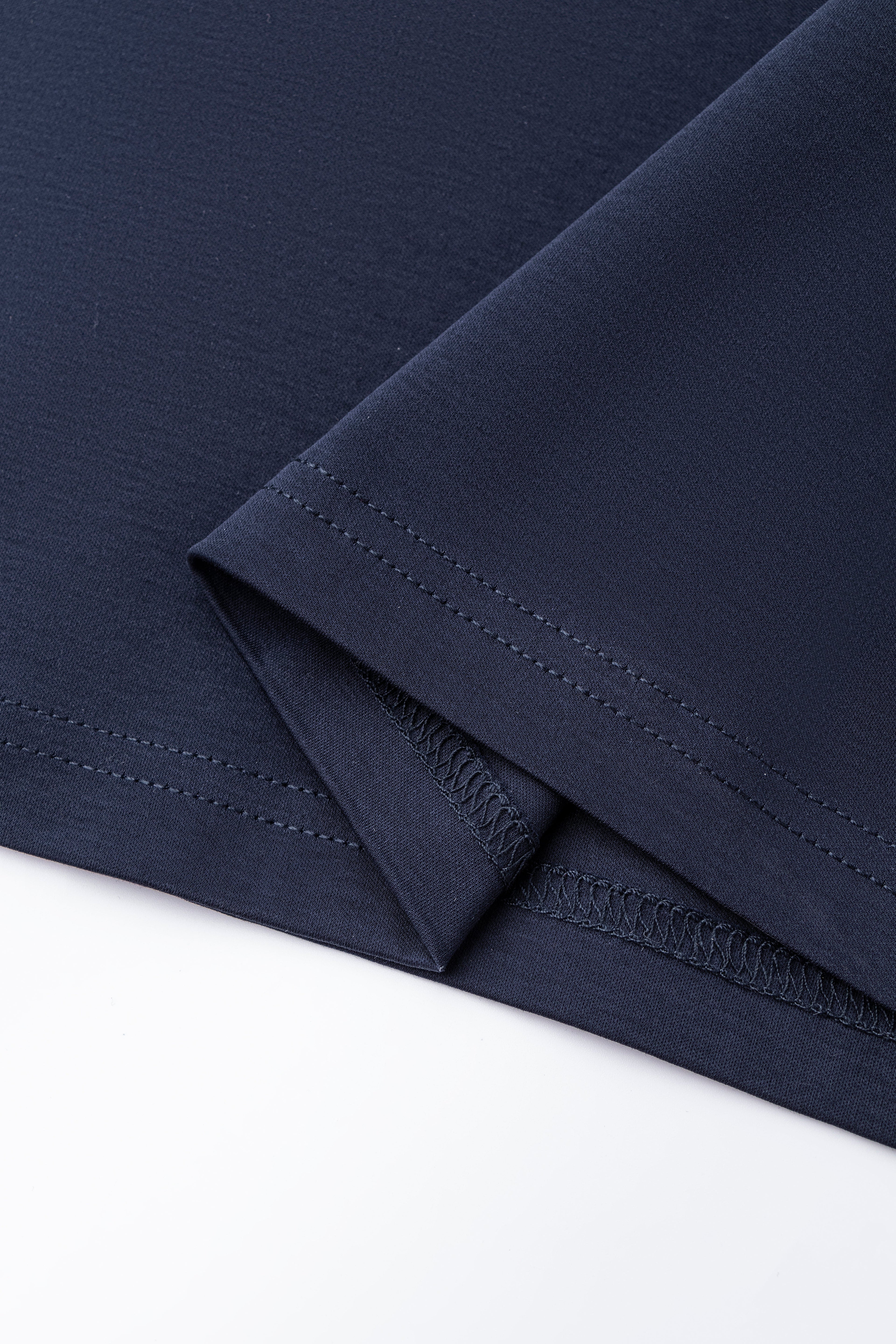 Catini Firenze Mercerised Cotton Pocket T-Shirt Navy Blue