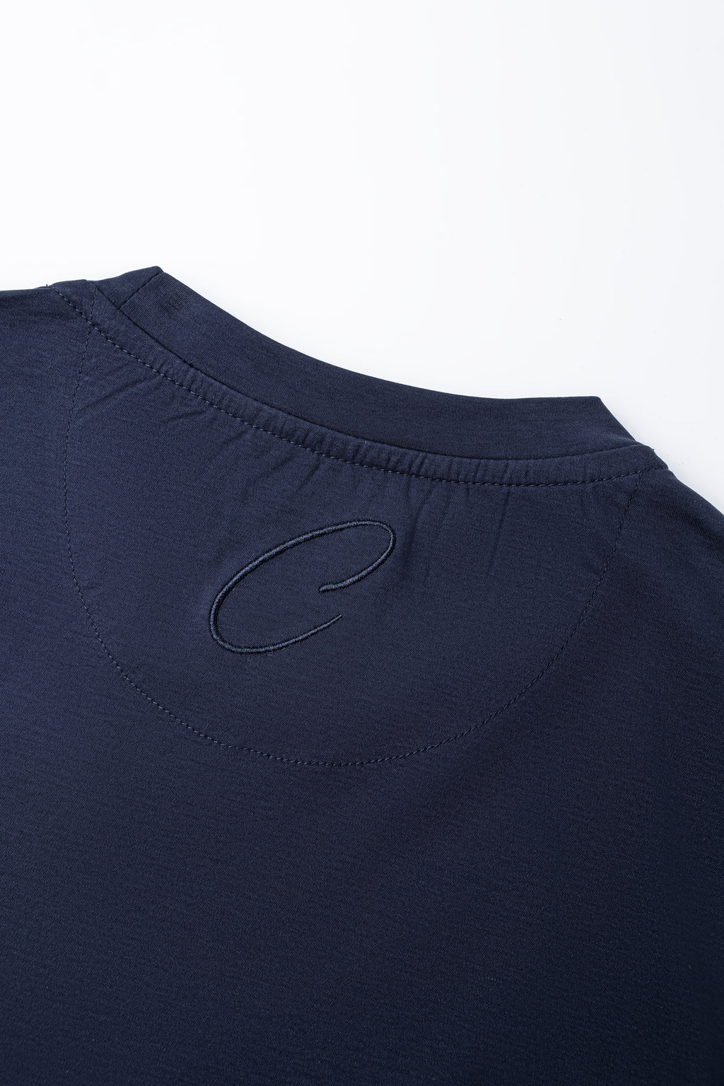 Catini Firenze Luxury Mercerised Cotton T-Shirt Navy Blue