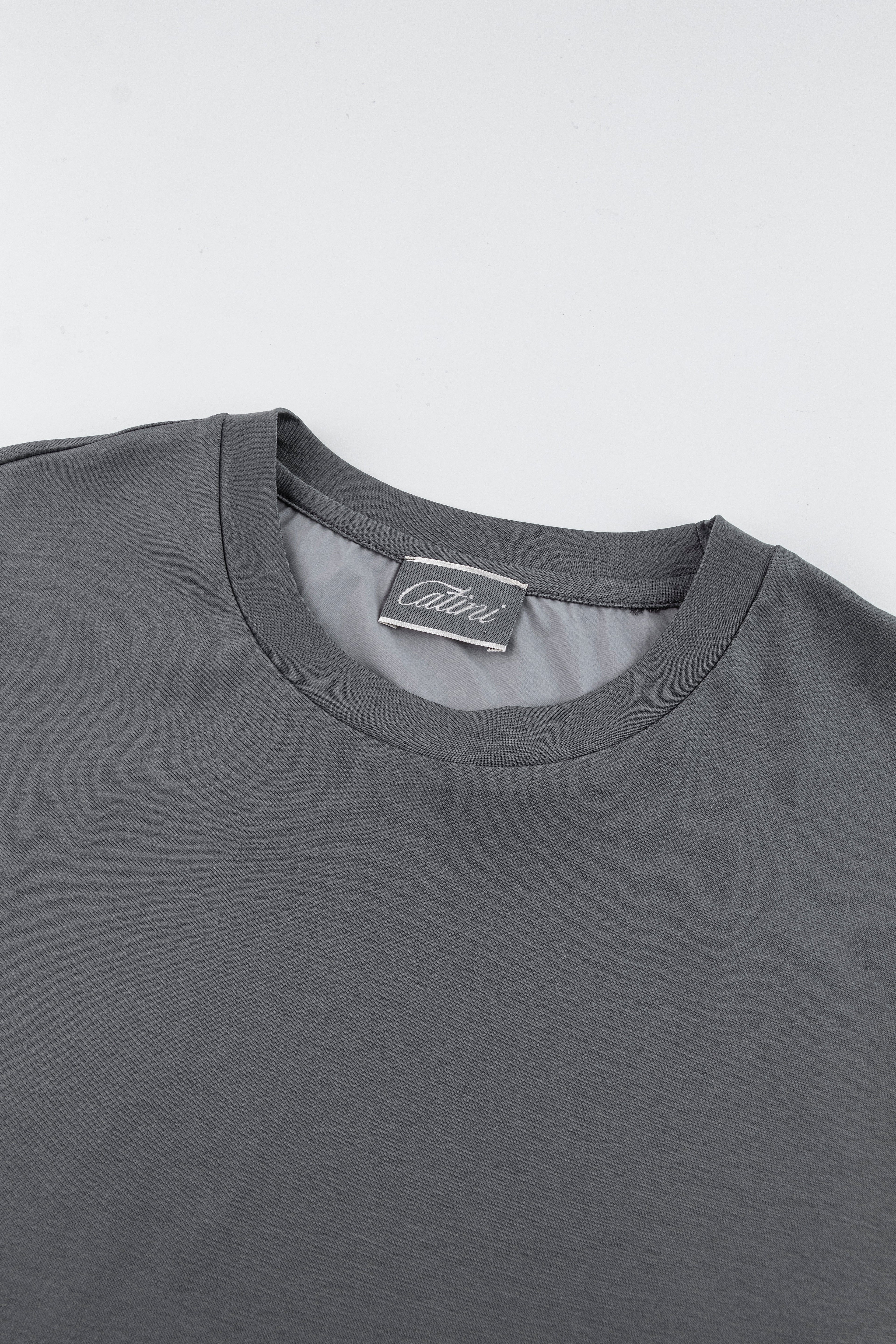 Catini Firenze Plain T-Shirt Grigio Grey