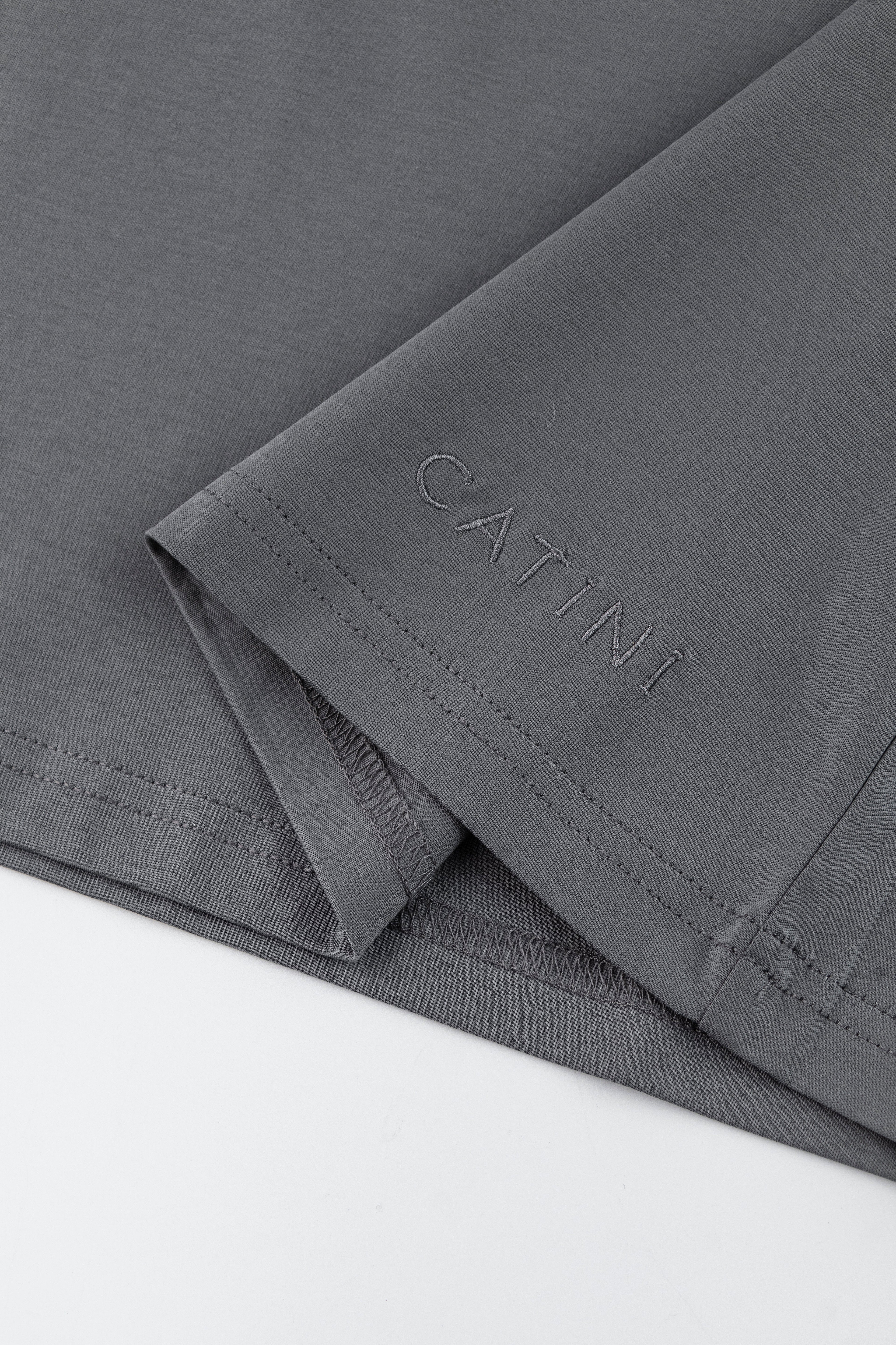 Catini Firenze Plain T-Shirt Grigio Grey