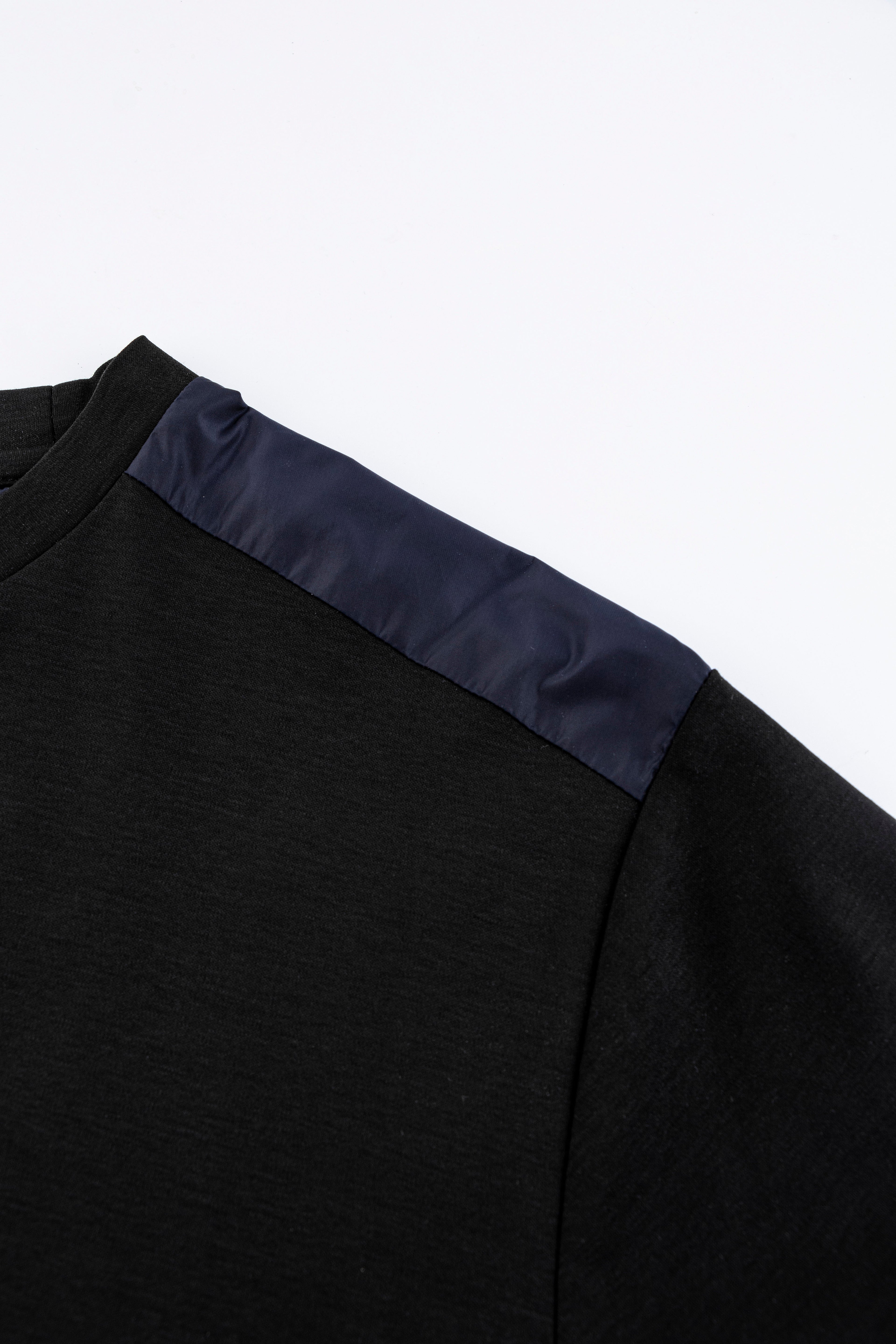 Catini Firenze Nylon Shoulder Panel T-Shirt Black/Navy Blue Soulder Panels