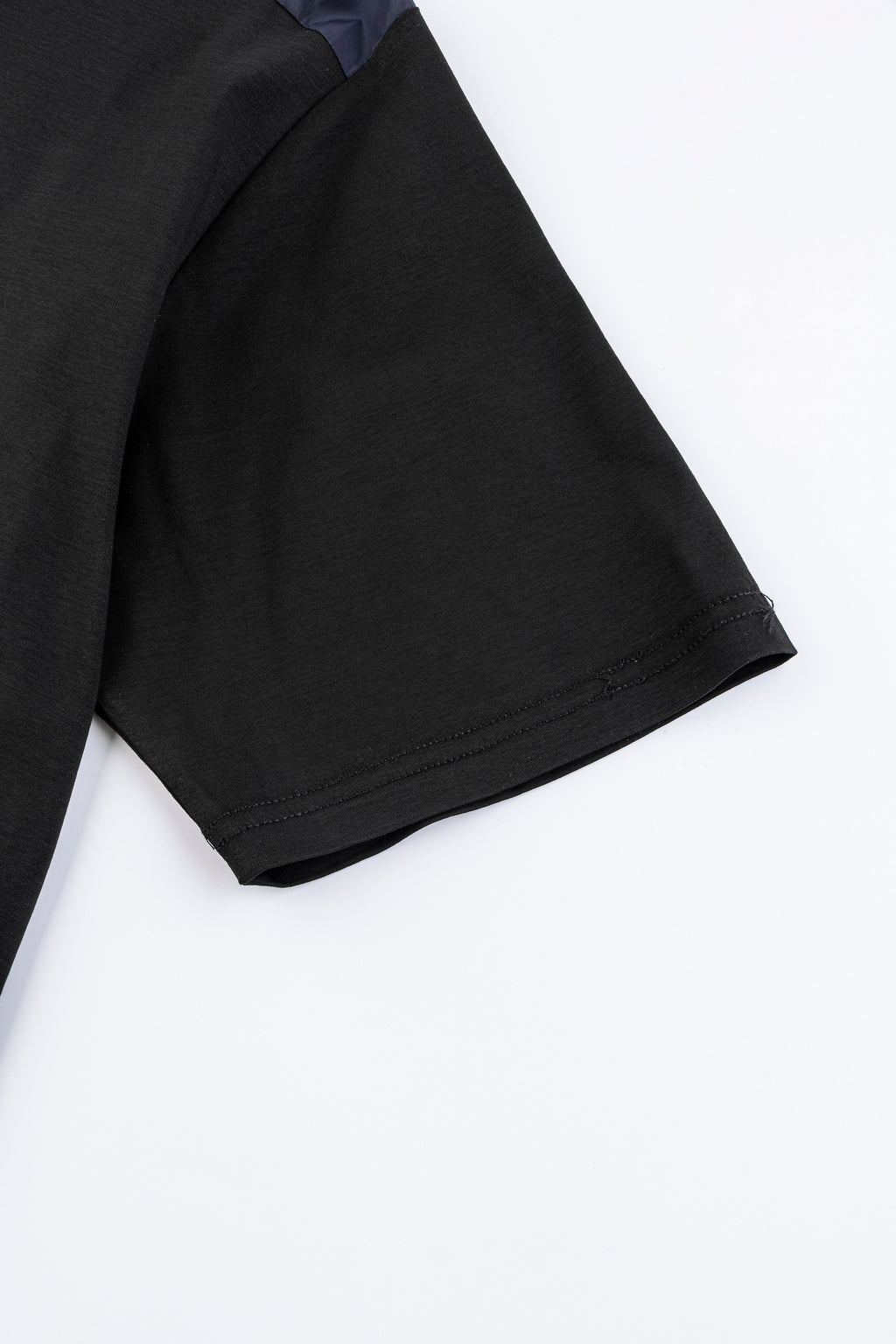 Catini Firenze Nylon Shoulder Panel T-Shirt Black/Navy Blue Soulder Panels