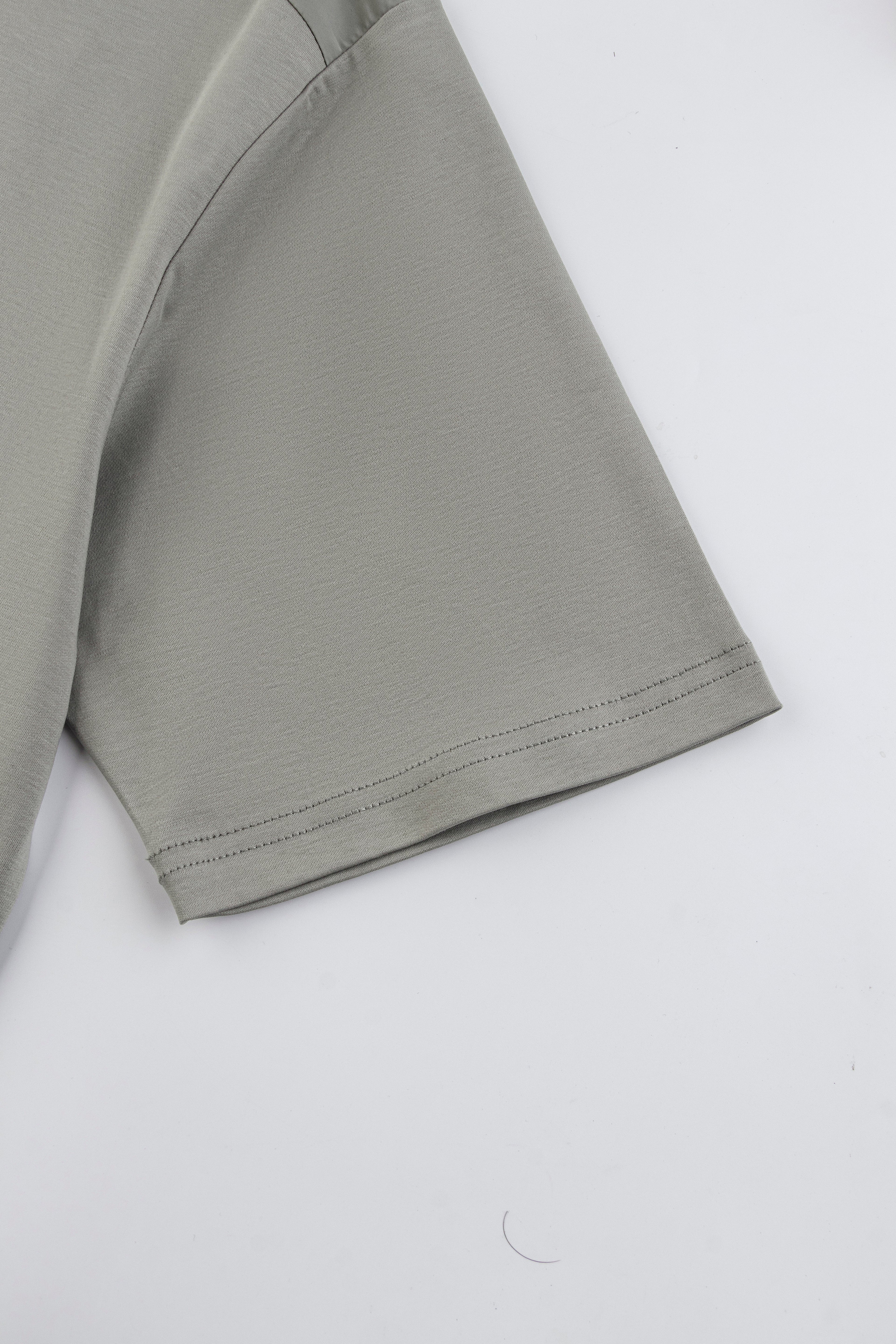 Catini Firenze Nylon Shoulder Panel T-Shirt Champagne