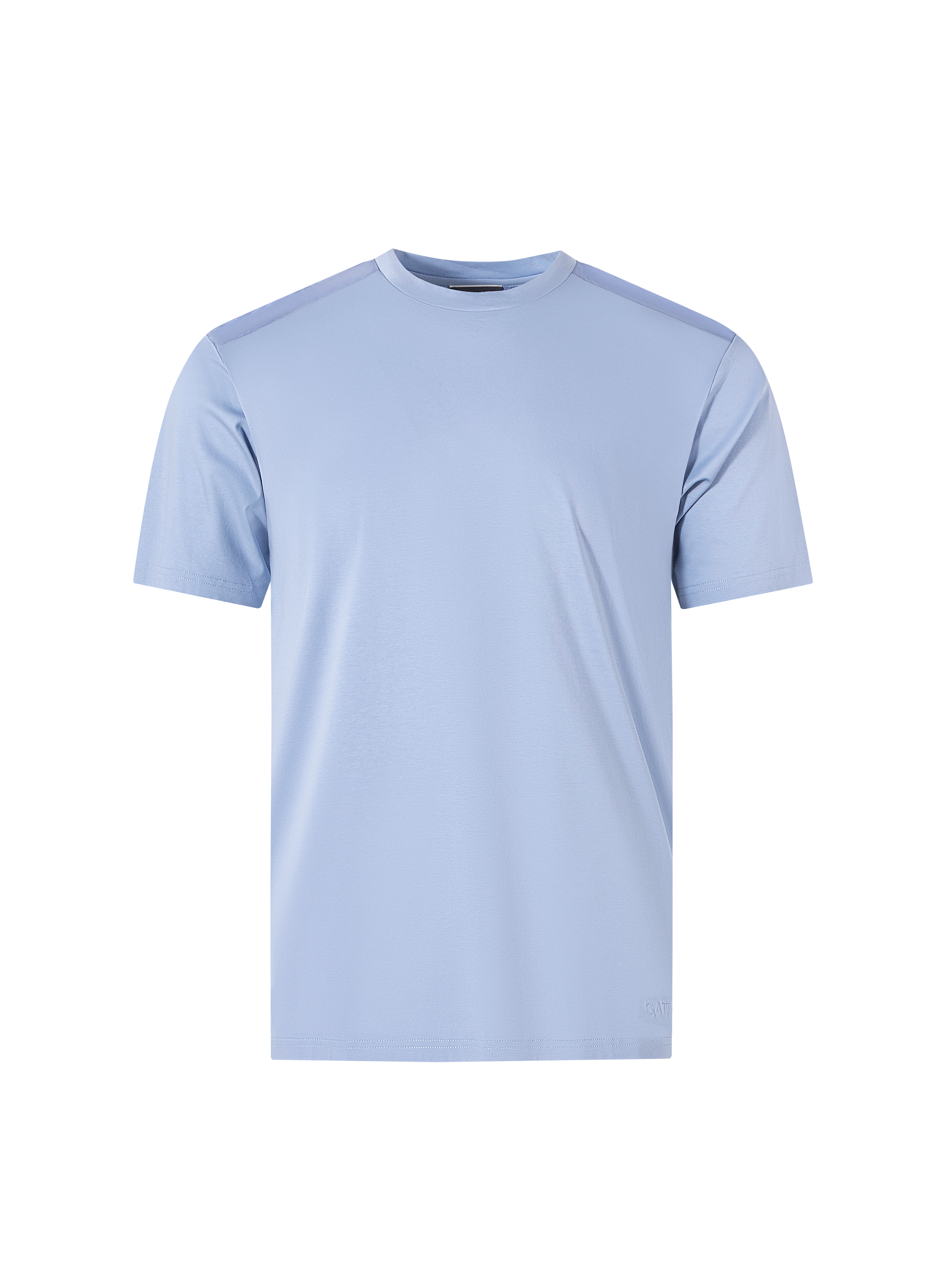 Catini Firenze Nylon Shoulder Panel T-Shirt Light Blue