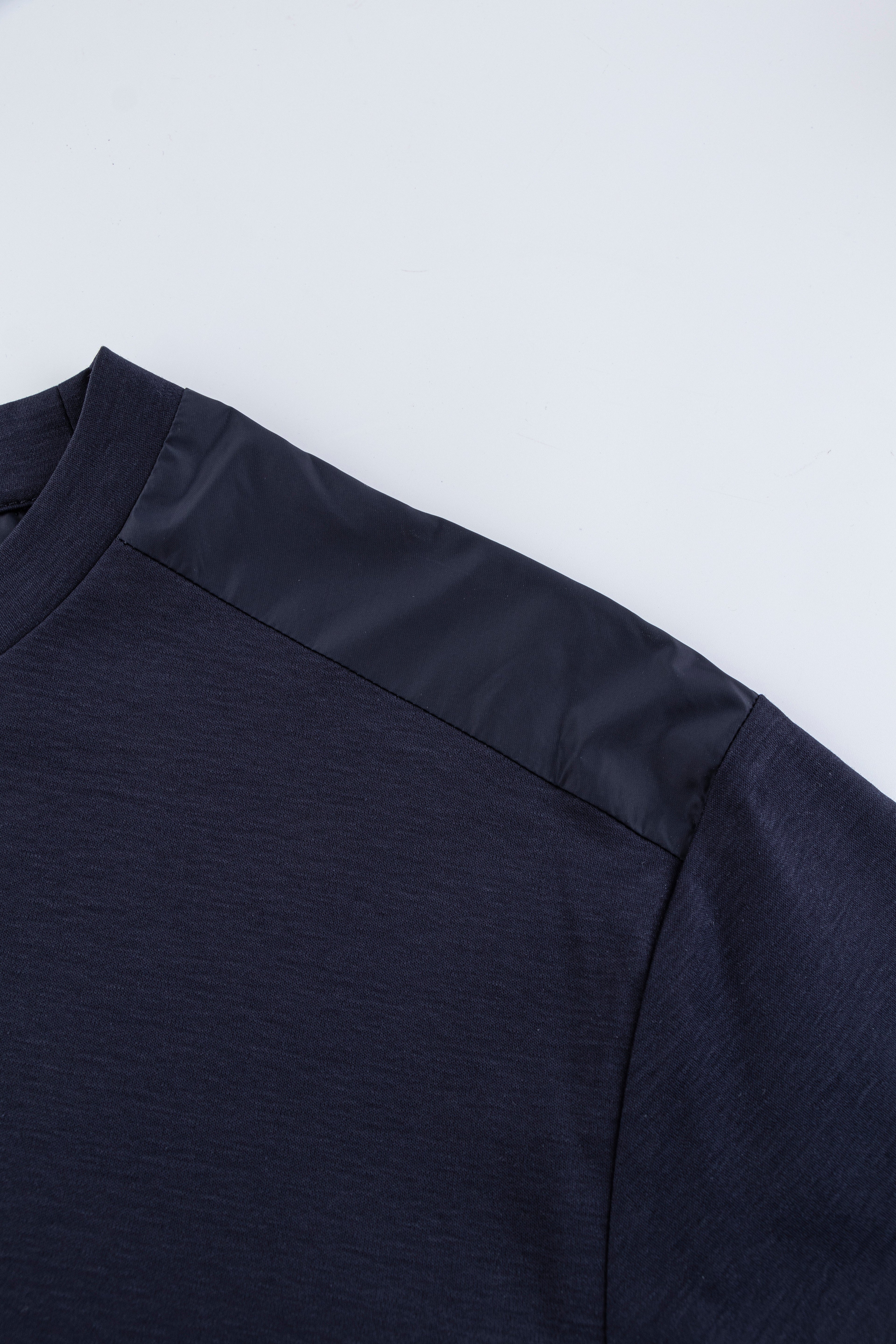 Catini Firenze Nylon Shoulder Panel T-Shirt Navy Blue