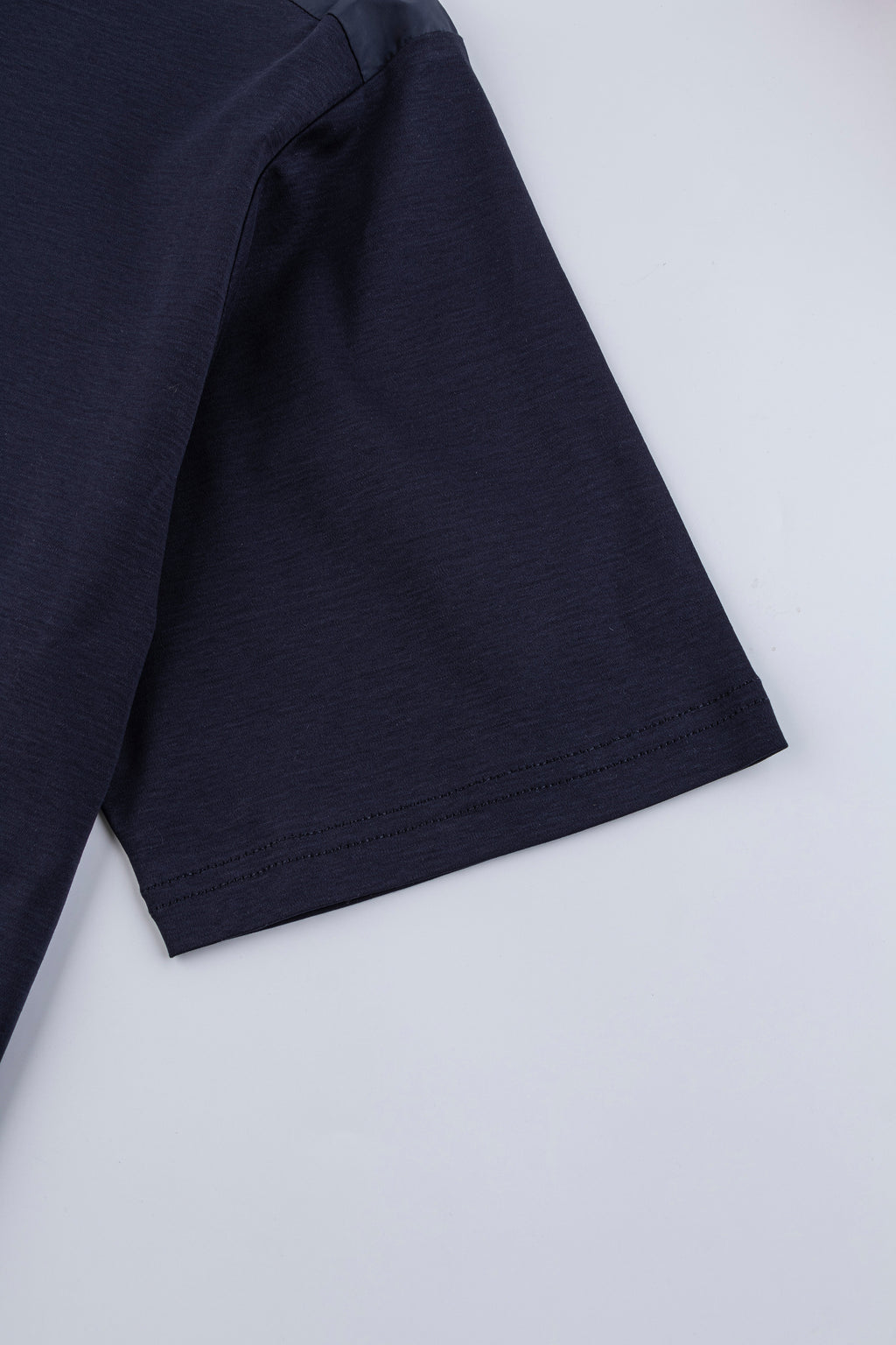 Catini Firenze Nylon Shoulder Panel T-Shirt Navy Blue