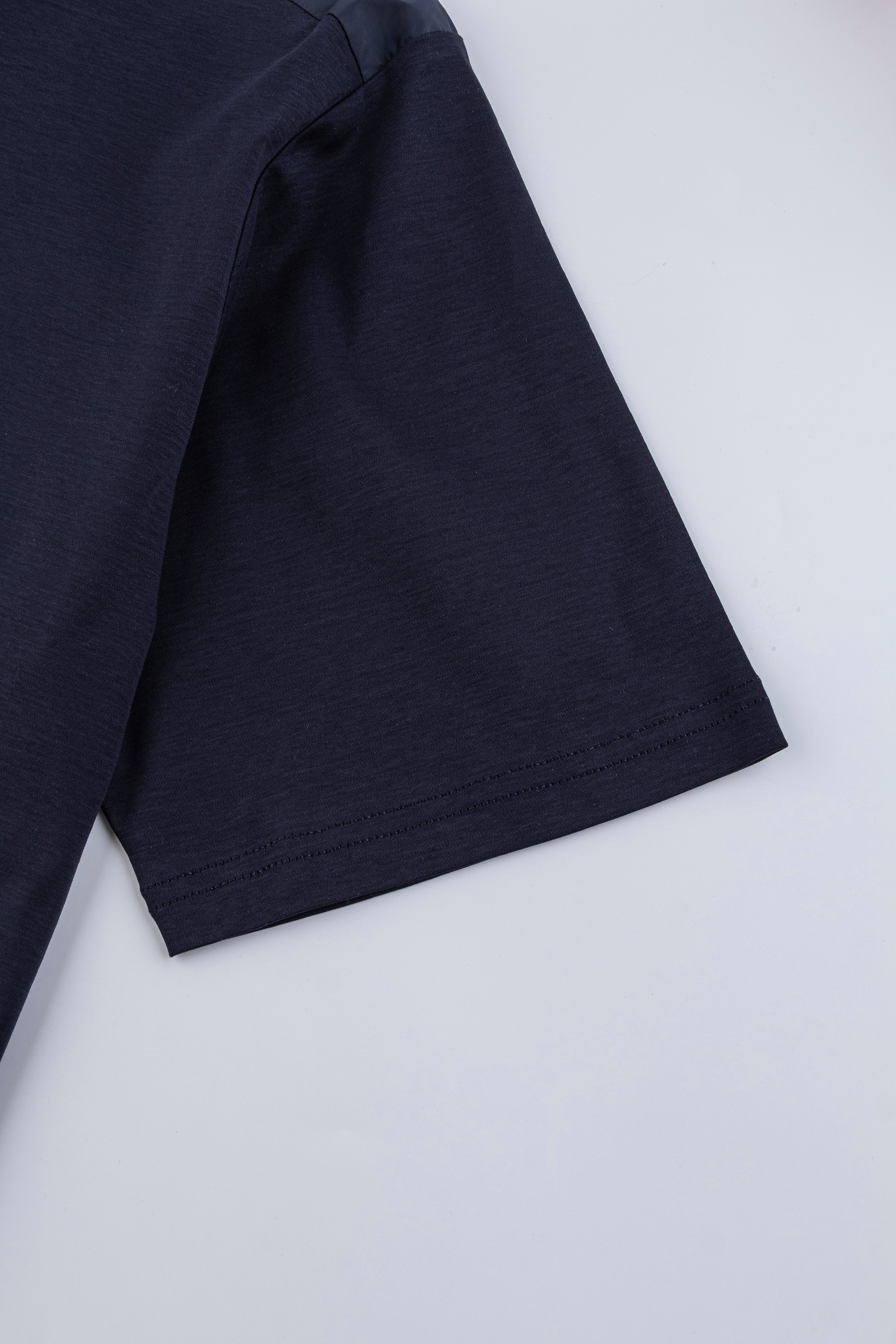 Catini Firenze Nylon Shoulder Panel T-Shirt Navy Blue