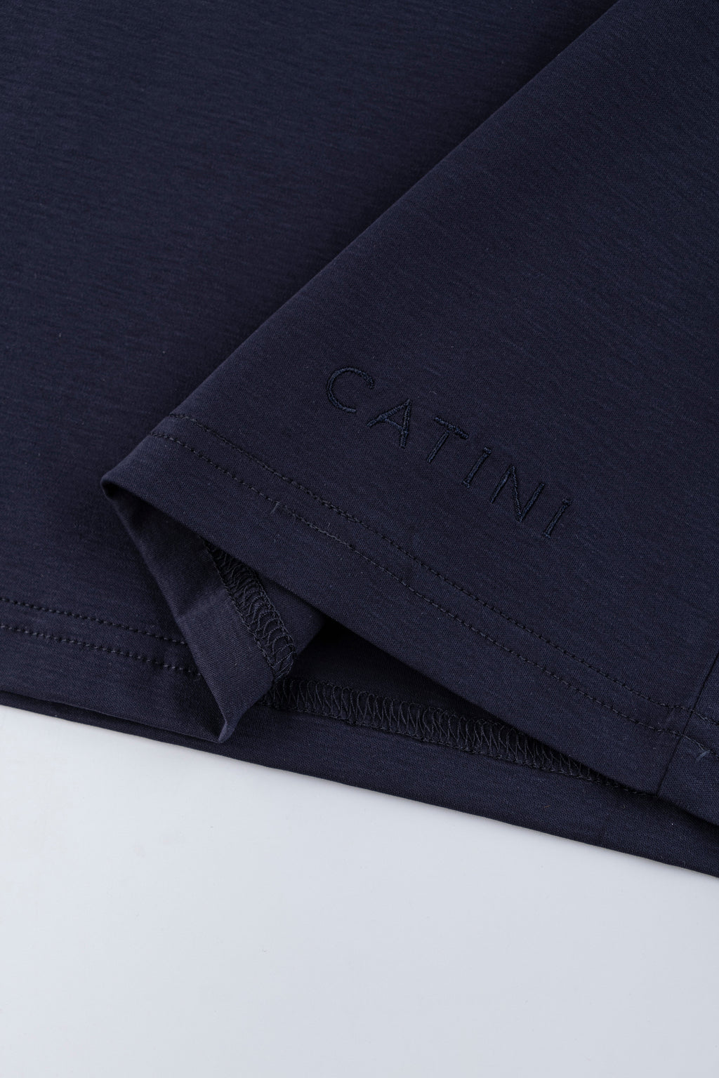 Catini Firenze Nylon Shoulder Panel T-Shirt Navy Blue