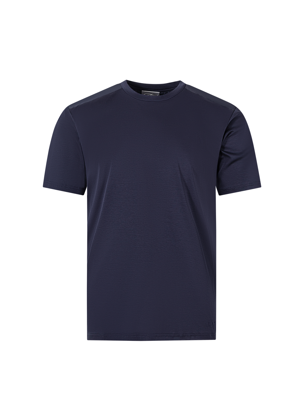 Catini Firenze Nylon Shoulder Panel T-Shirt Navy Blue
