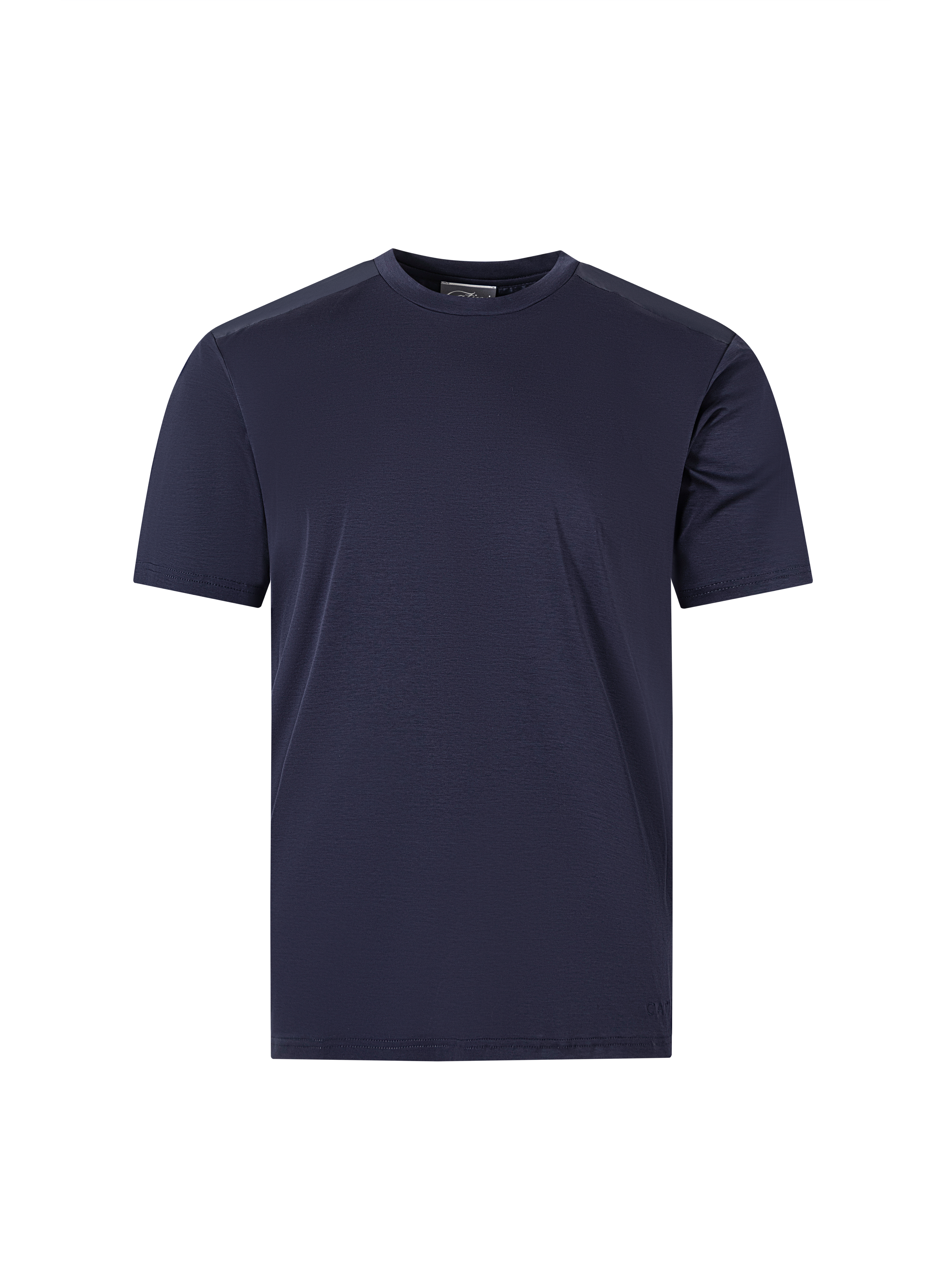 Catini Firenze Nylon Shoulder Panel T-Shirt Navy Blue