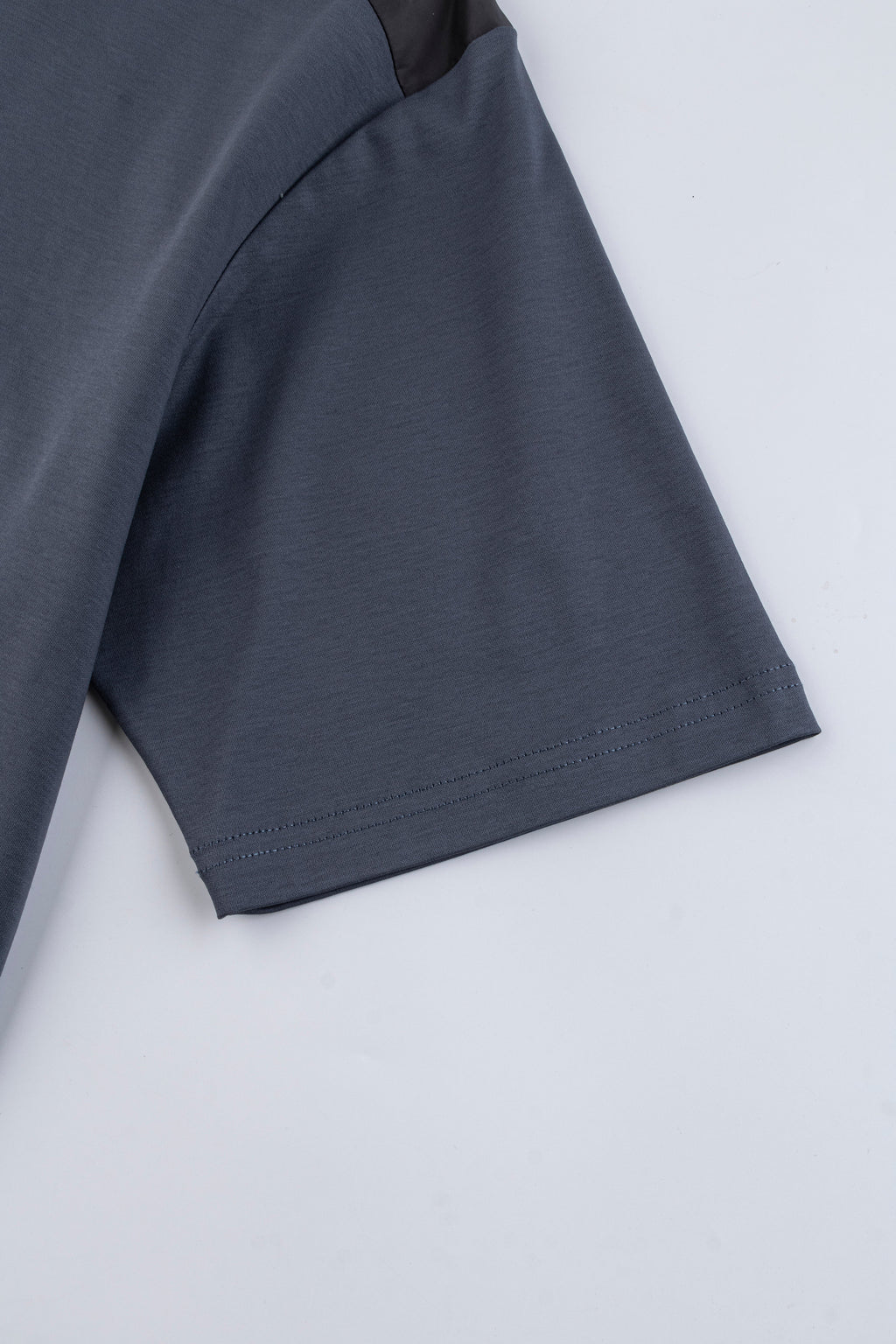Catini Firenze Nylon Shoulder Panel T-Shirt Steel Blue
