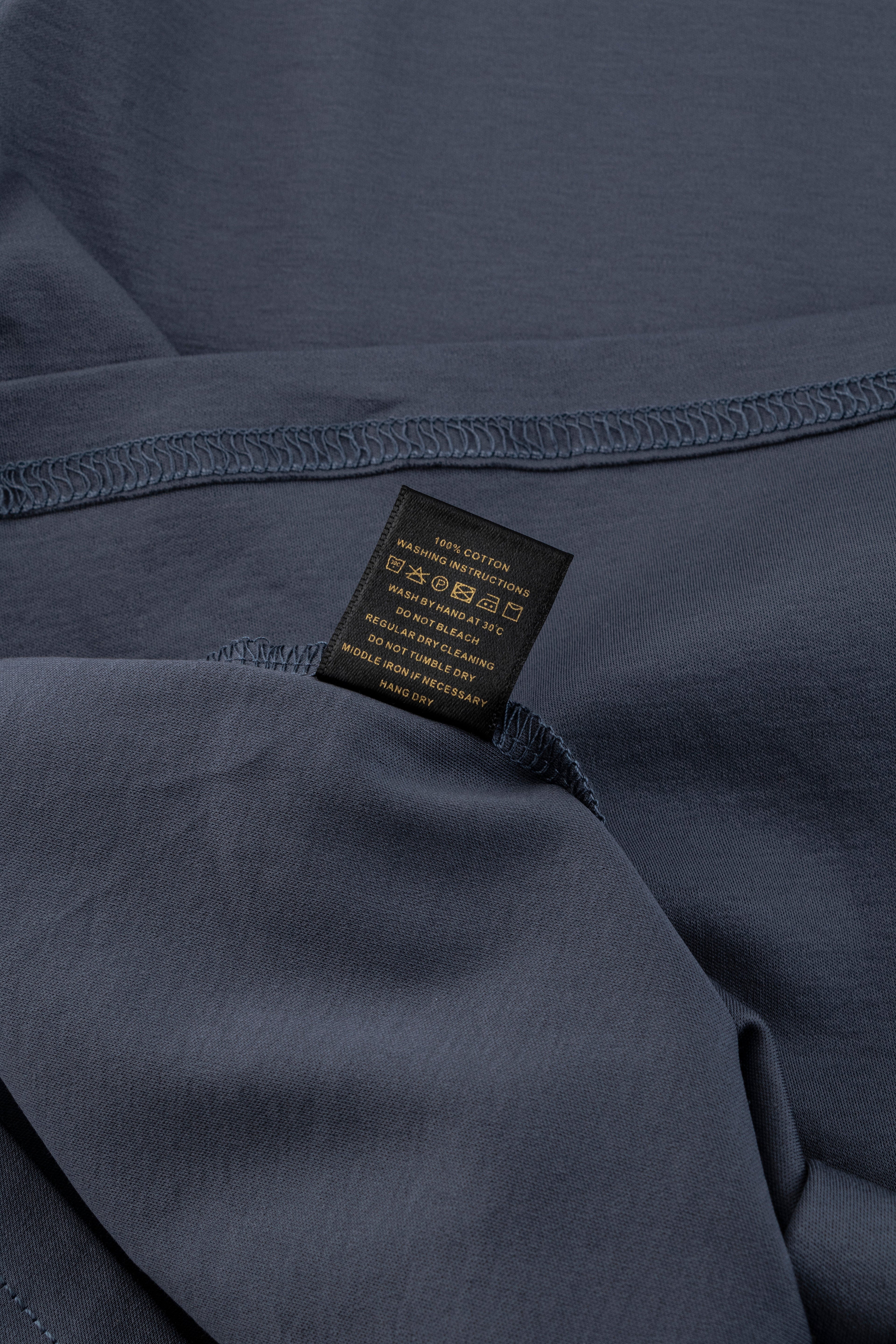 Catini Firenze Nylon Shoulder Panel T-Shirt Steel Blue