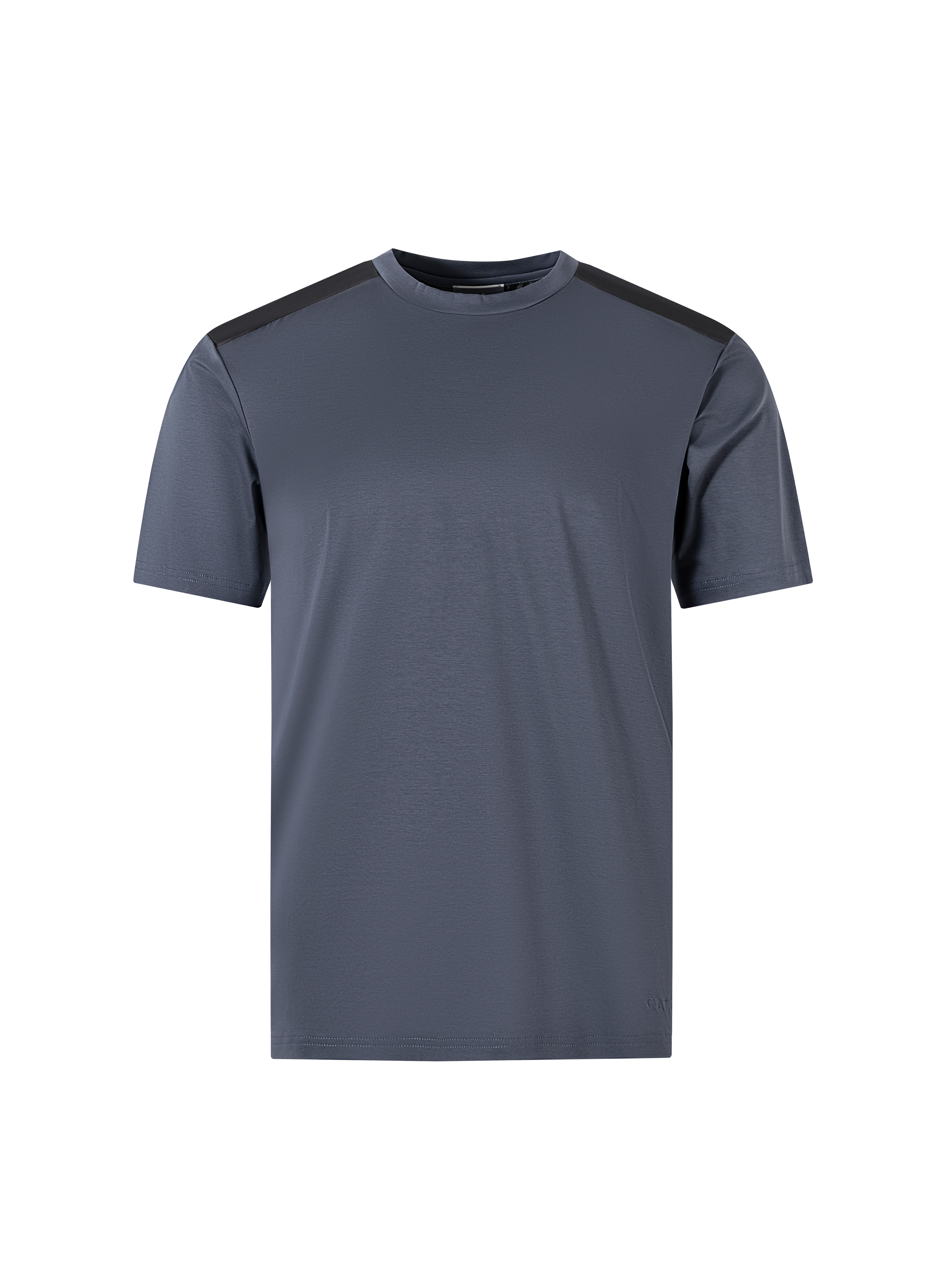 Catini Firenze Nylon Shoulder Panel T-Shirt Steel Blue