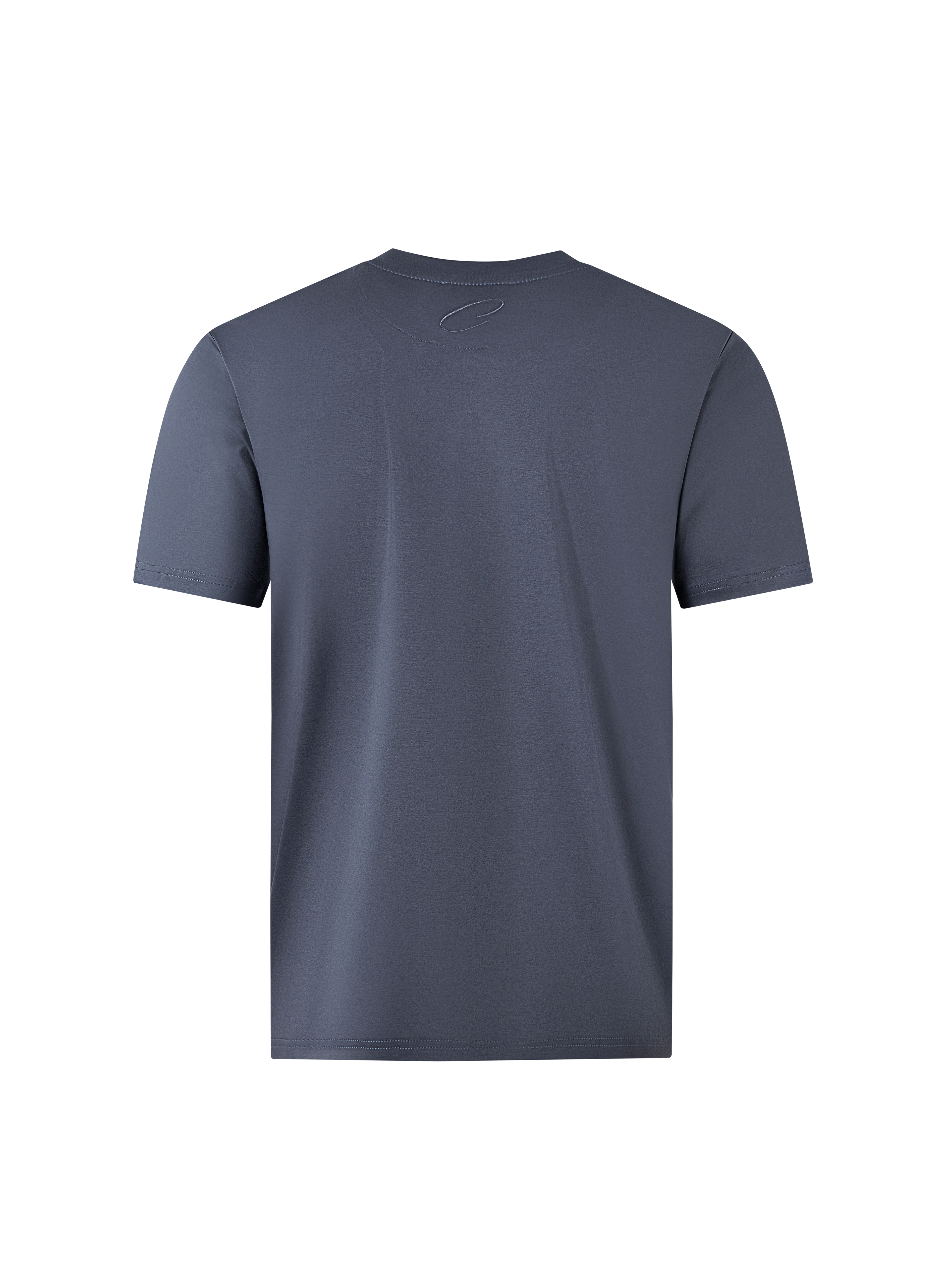 Catini Firenze Nylon Shoulder Panel T-Shirt Steel Blue