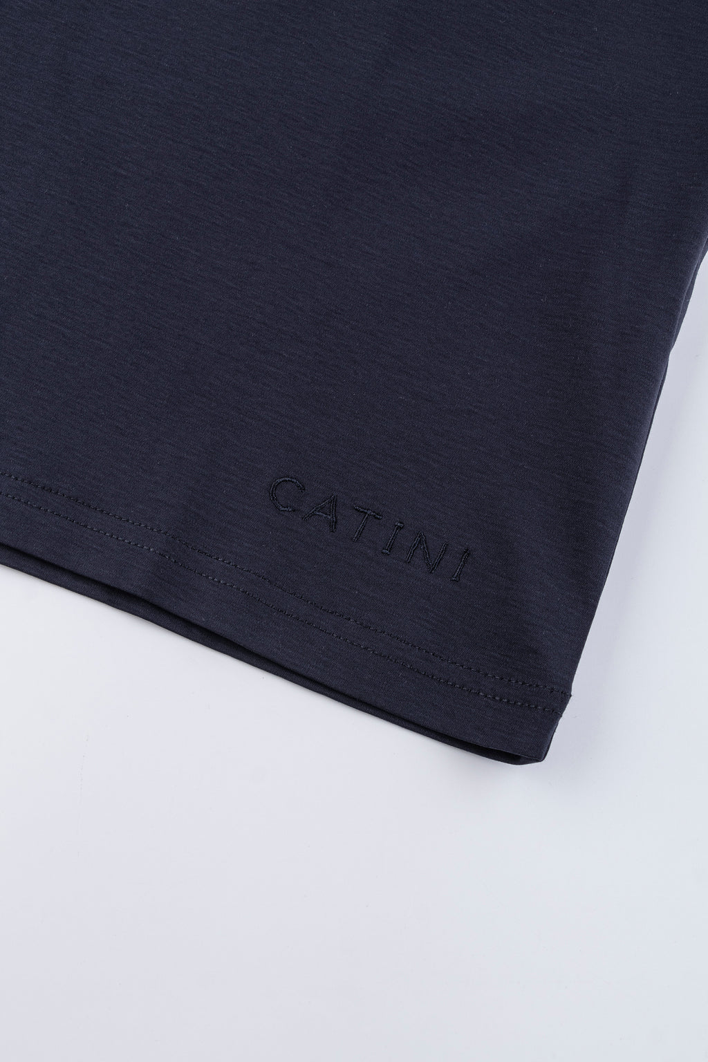 Catini Firenze Nylon Shoulder Panel T-Shirt Navy Blue/Black Shoulder Panel