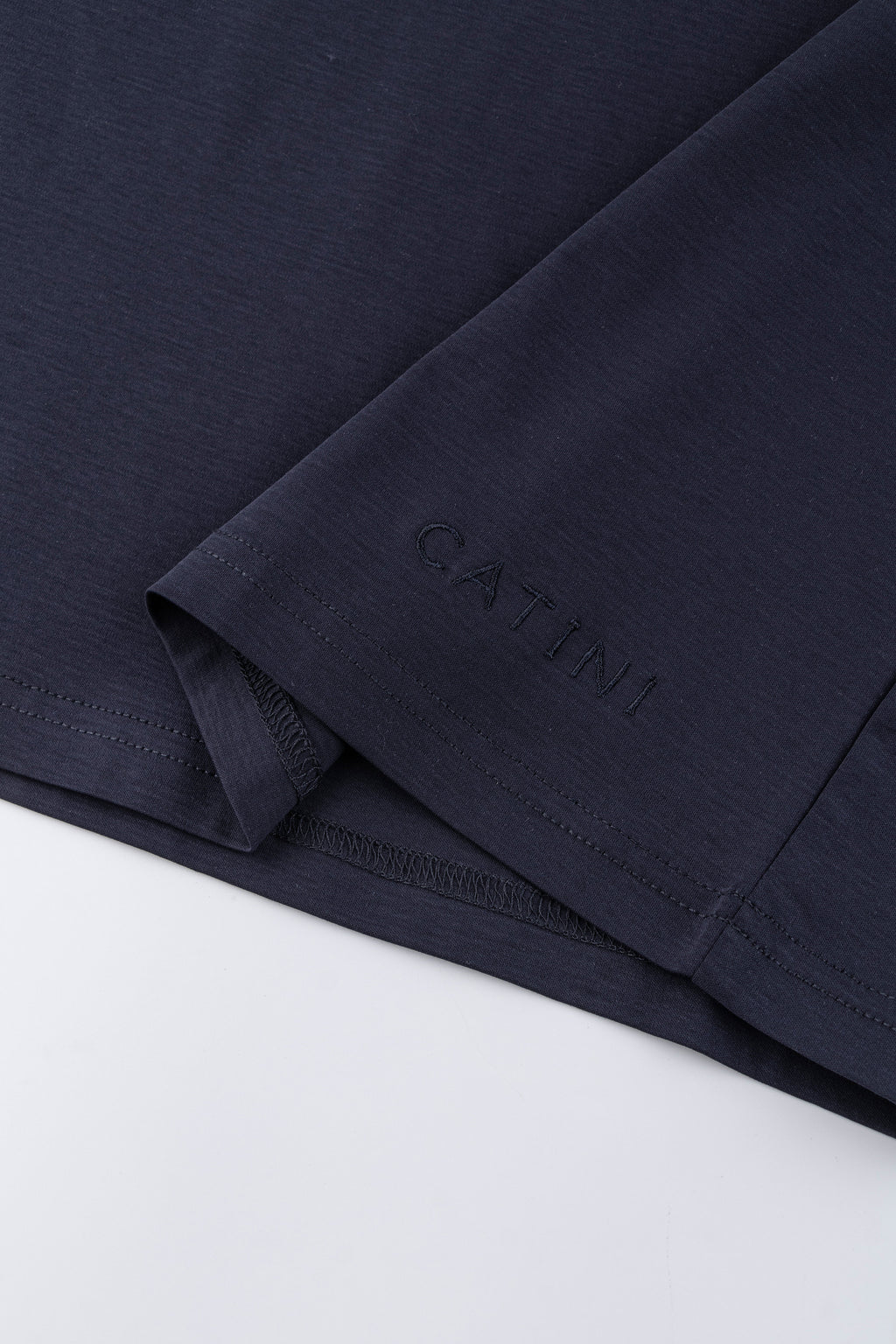 Catini Firenze Nylon Shoulder Panel T-Shirt Navy Blue/Black Shoulder Panel