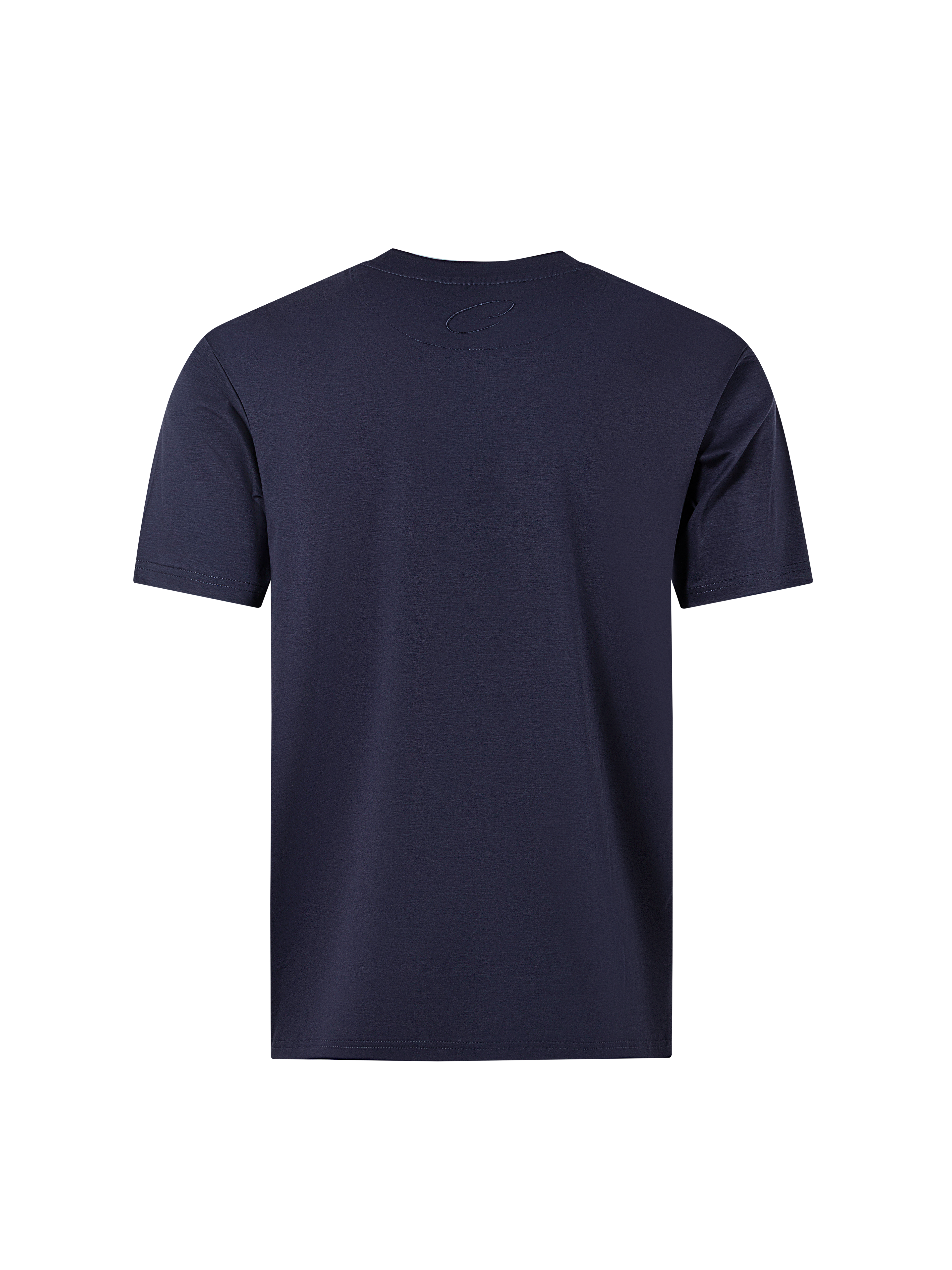 Catini Firenze Nylon Shoulder Panel T-Shirt Navy Blue/Black Shoulder Panel