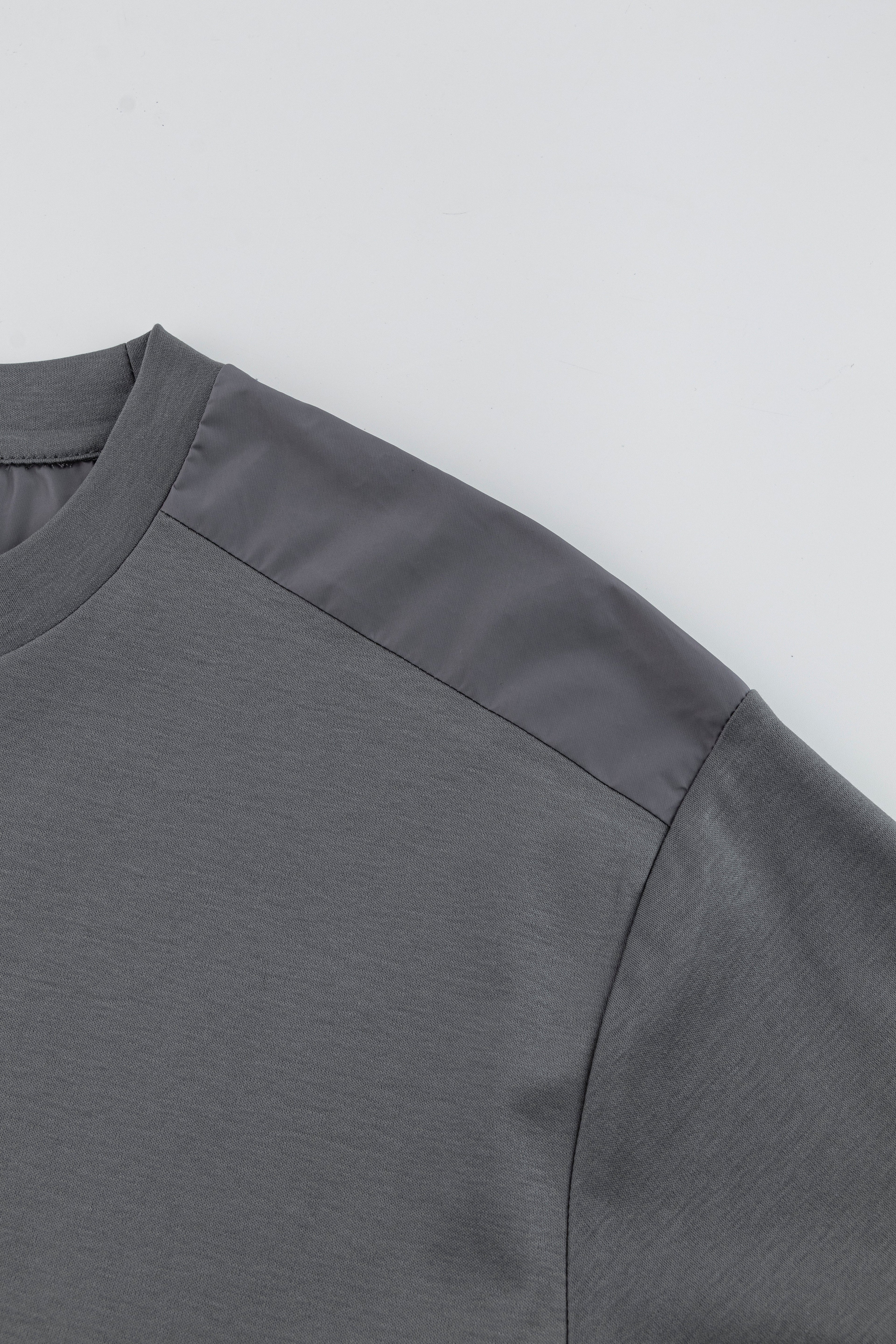 Catini Firenze Nylon Shoulder Panel T-Shirt Grey