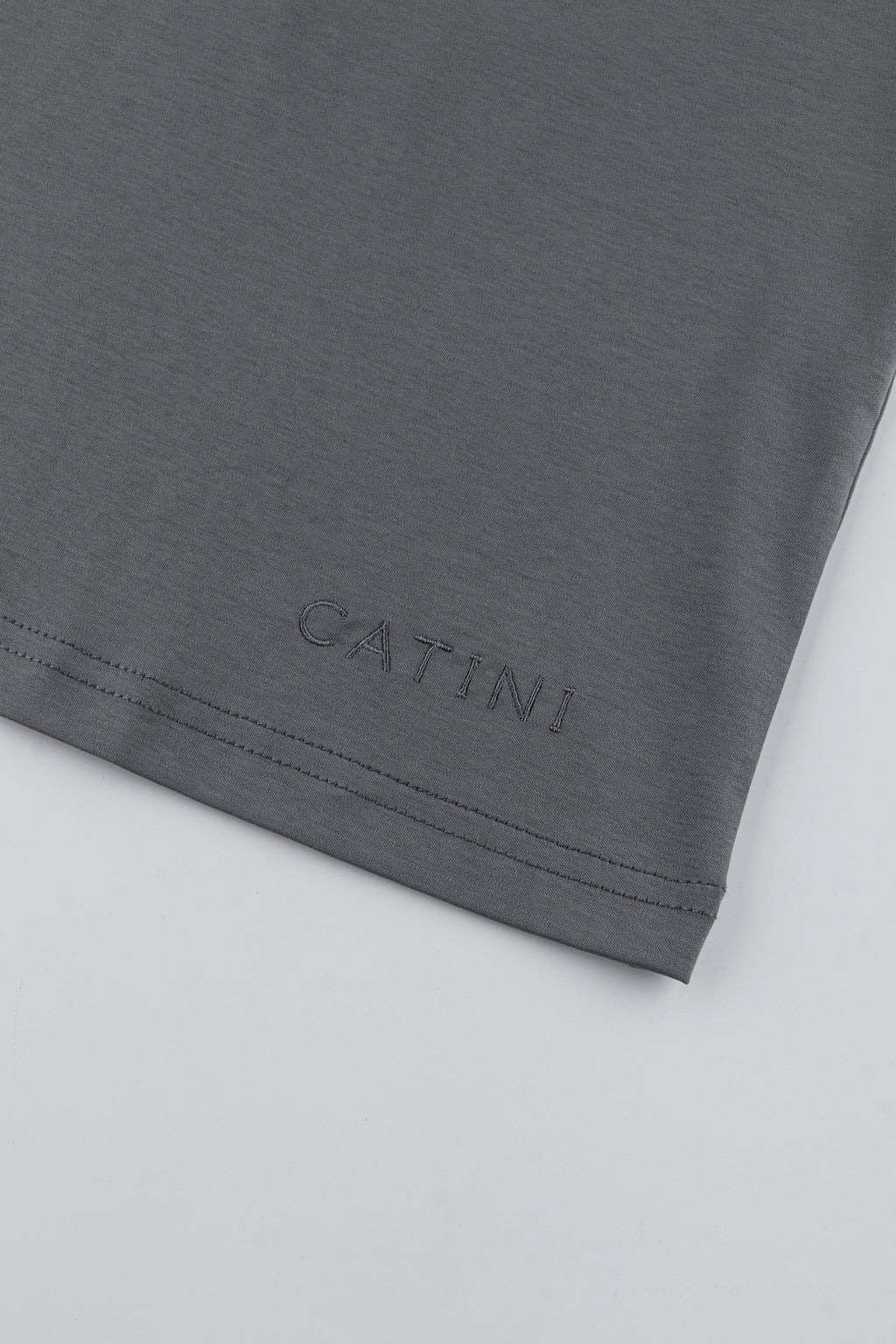 Catini Firenze Nylon Shoulder Panel T-Shirt Grey