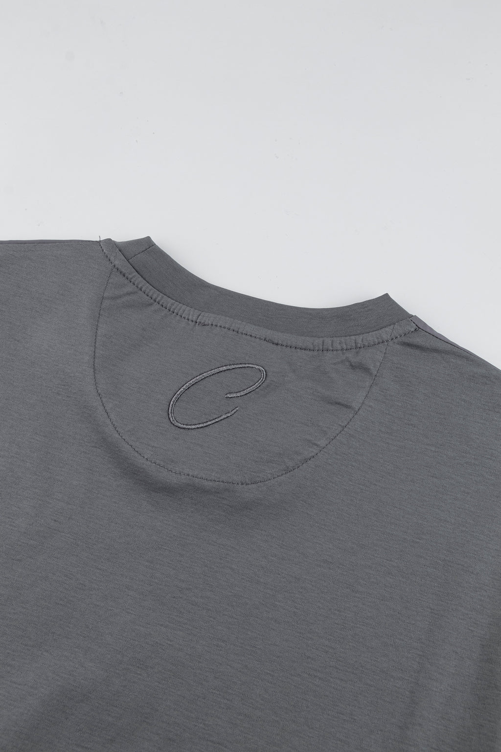 Catini Firenze Nylon Shoulder Panel T-Shirt Grey