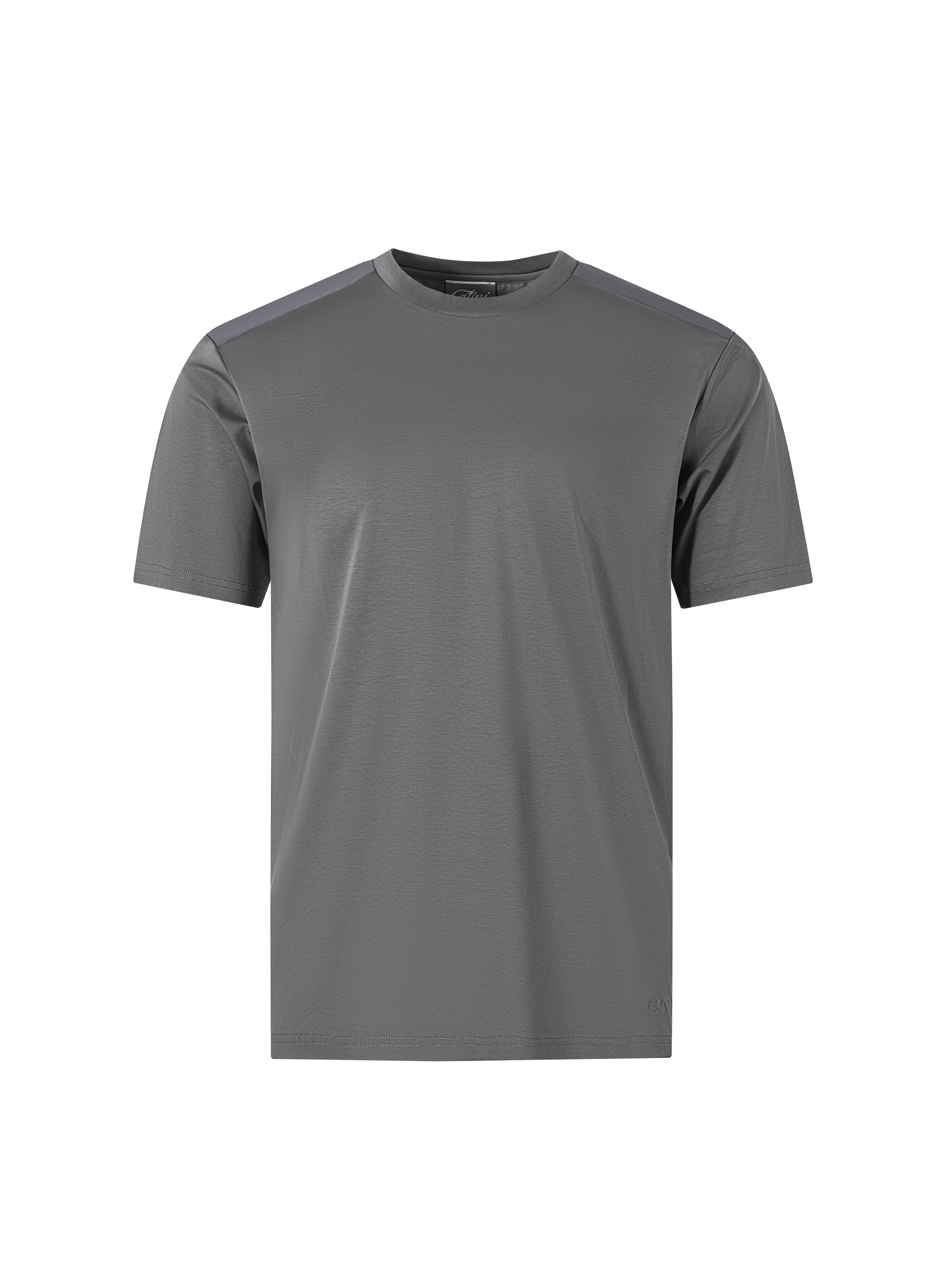 Catini Firenze Nylon Shoulder Panel T-Shirt Grey