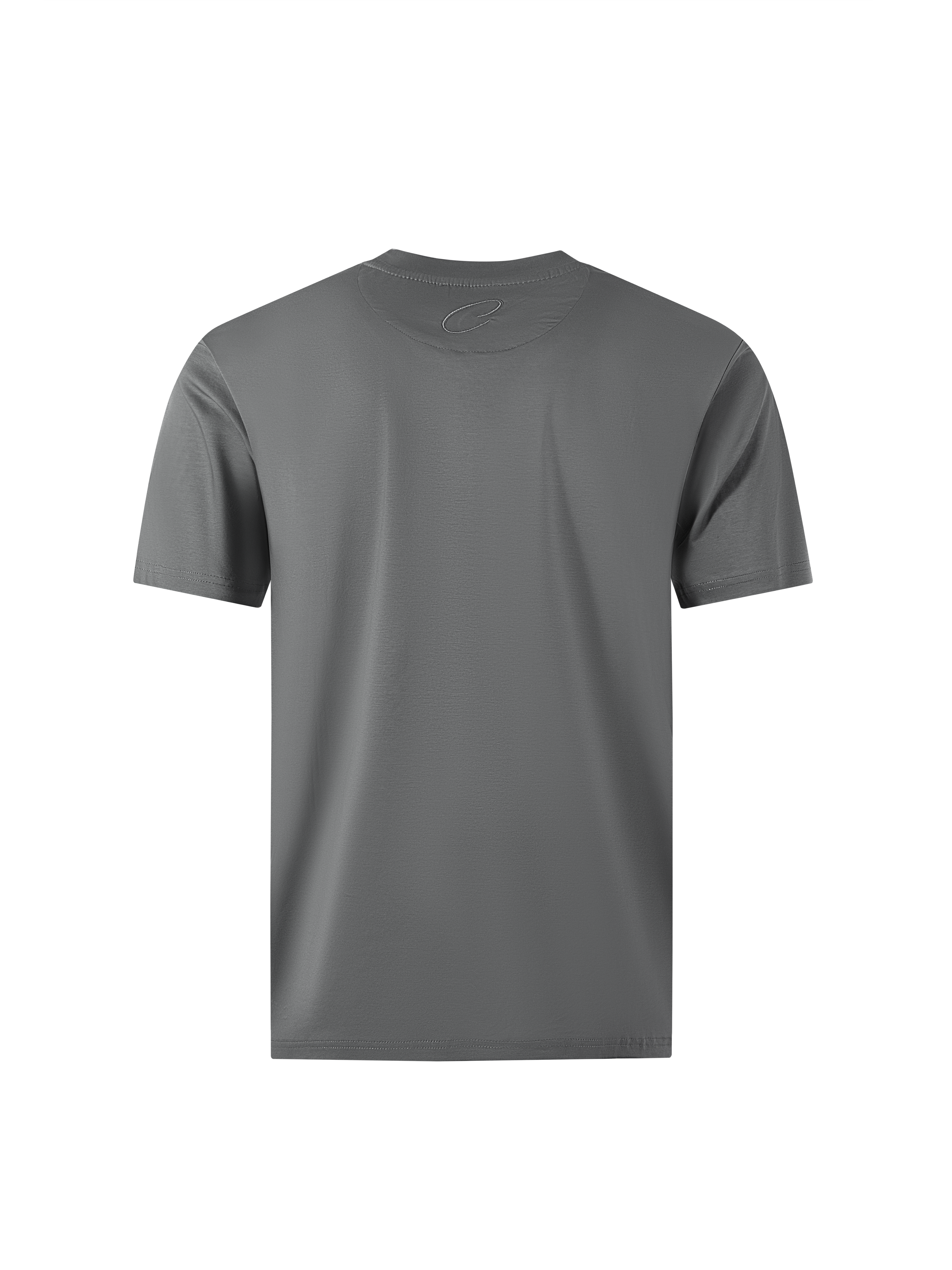 Catini Firenze Nylon Shoulder Panel T-Shirt Grey