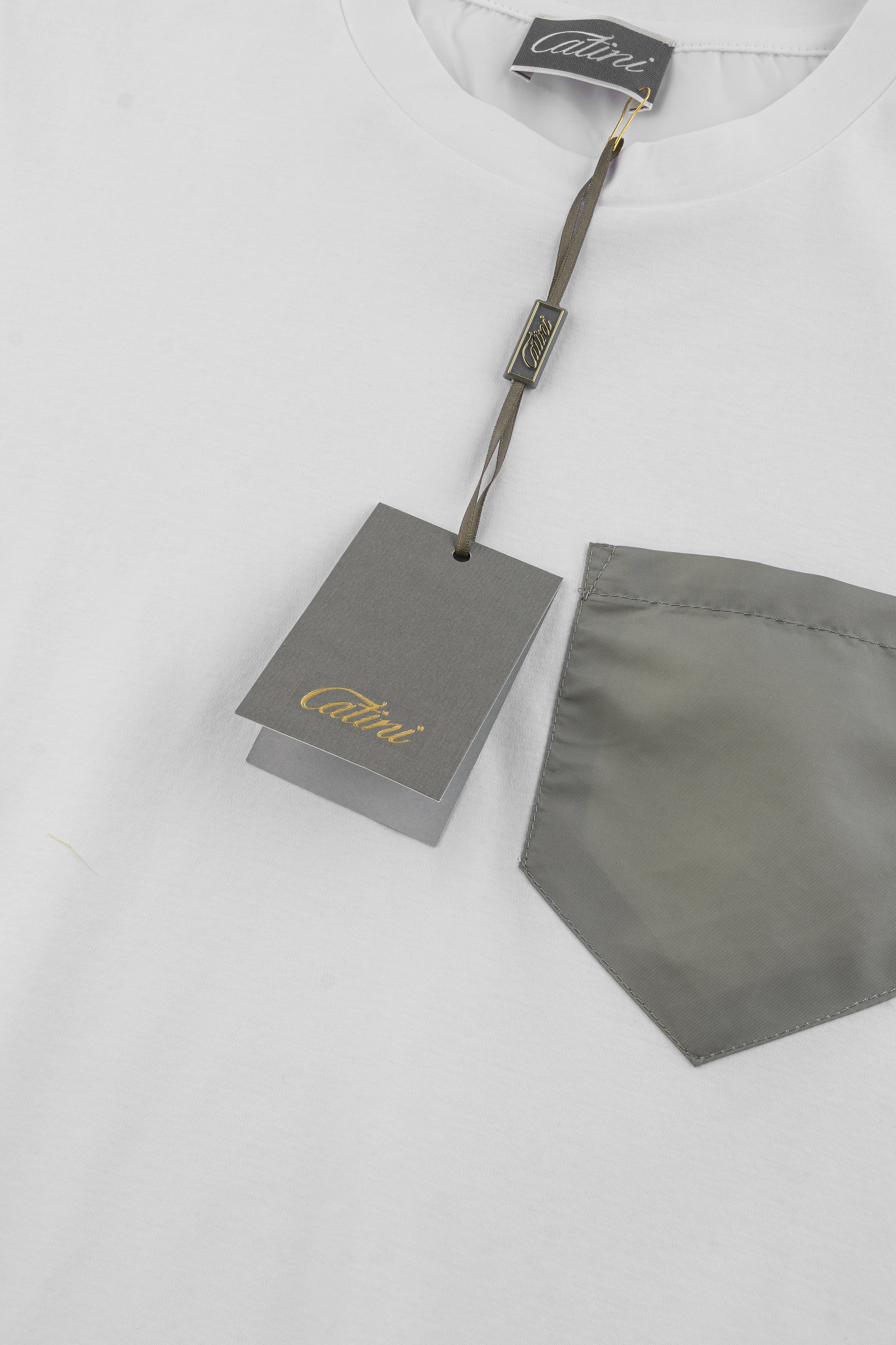 Catini Firenze Pocket T-Shirt White/Arenaria Beige