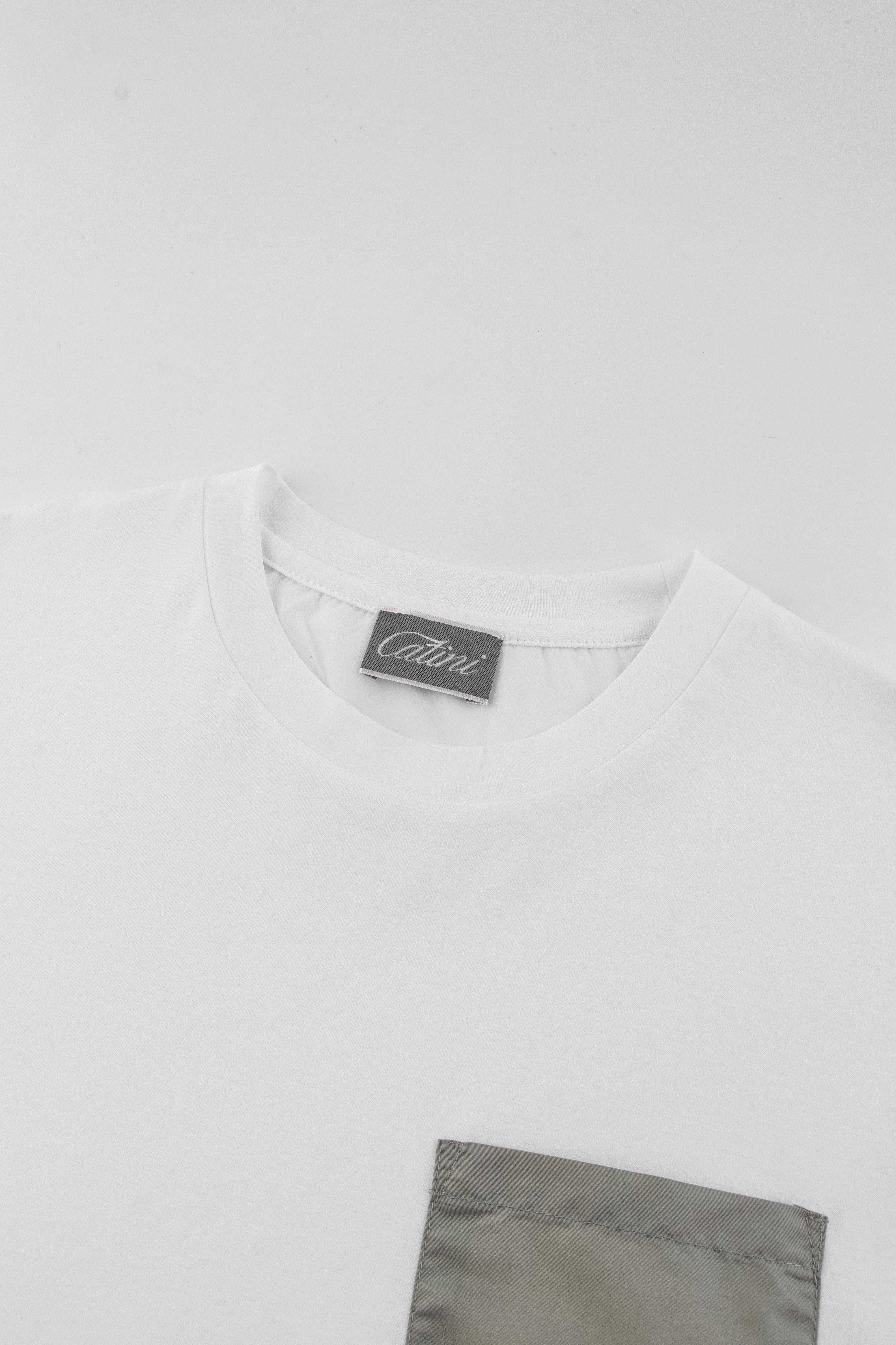 Catini Firenze Pocket T-Shirt White/Arenaria Beige