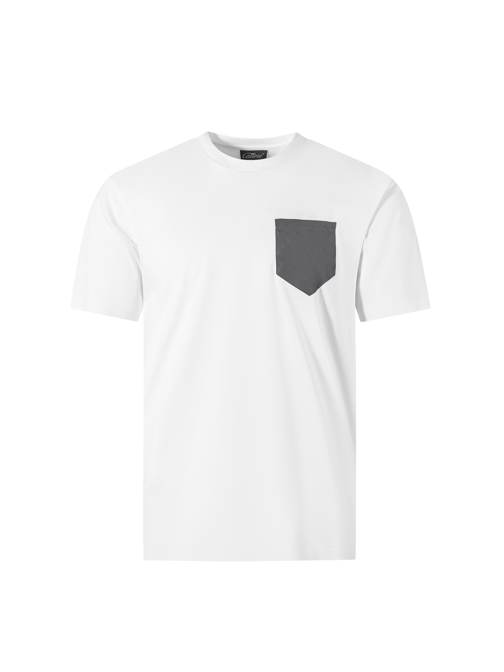 Catini Firenze Pocket T-Shirt White/Mid Grigio Grey