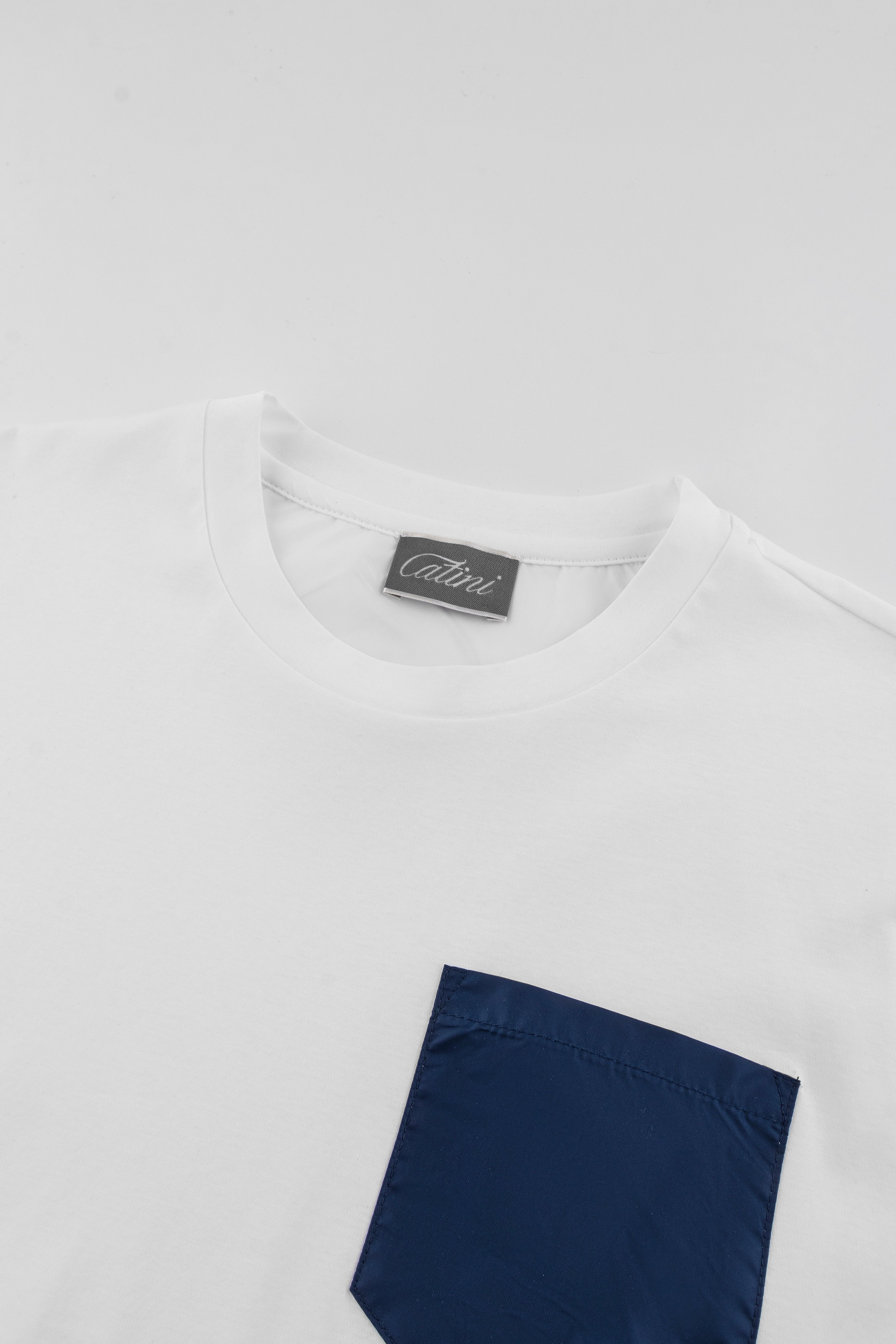 Catini Firenze Pocket T-Shirt White/Deep Blue