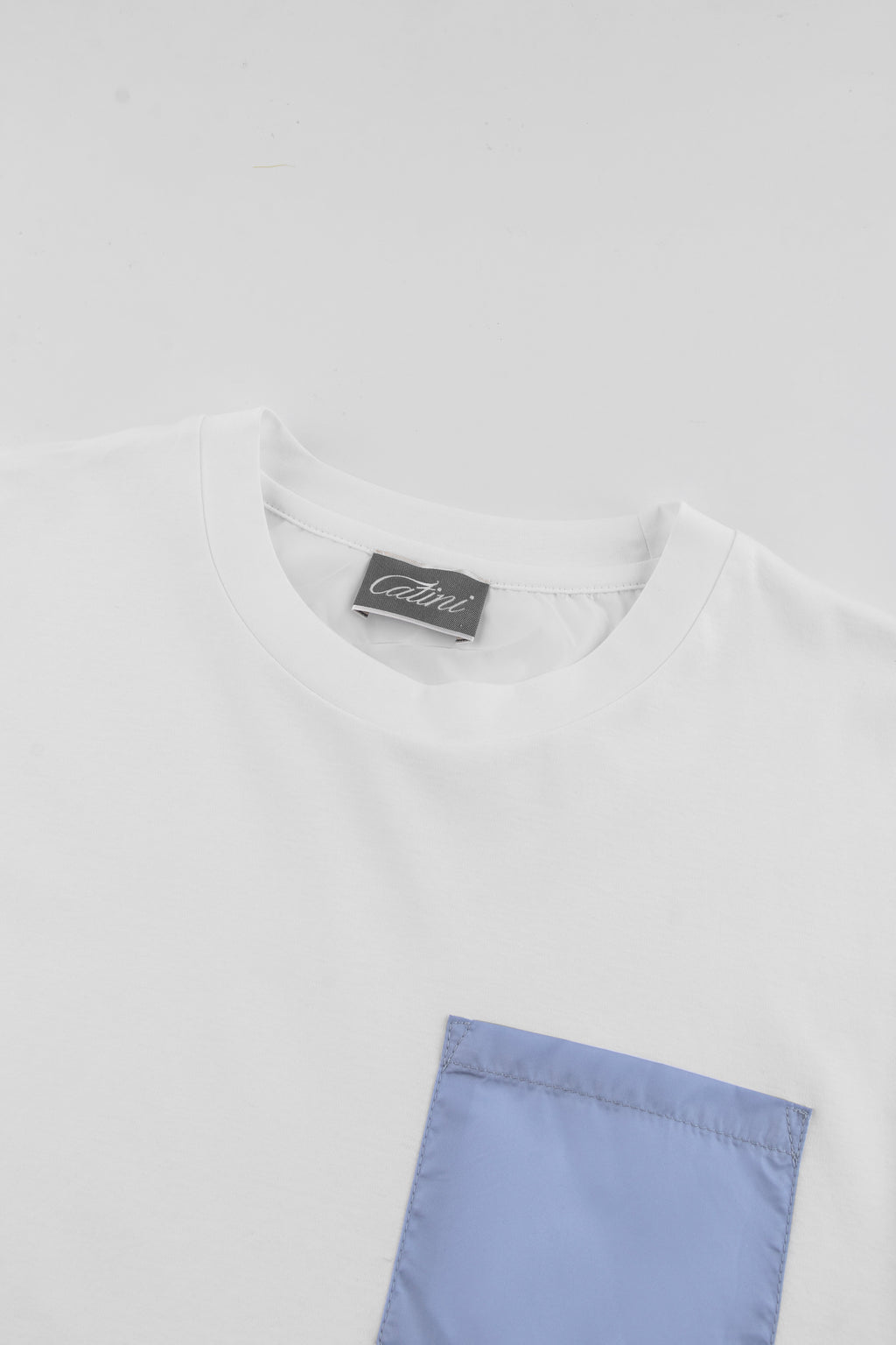 Catini Firenze Pocket T-Shirt White/Light Blue