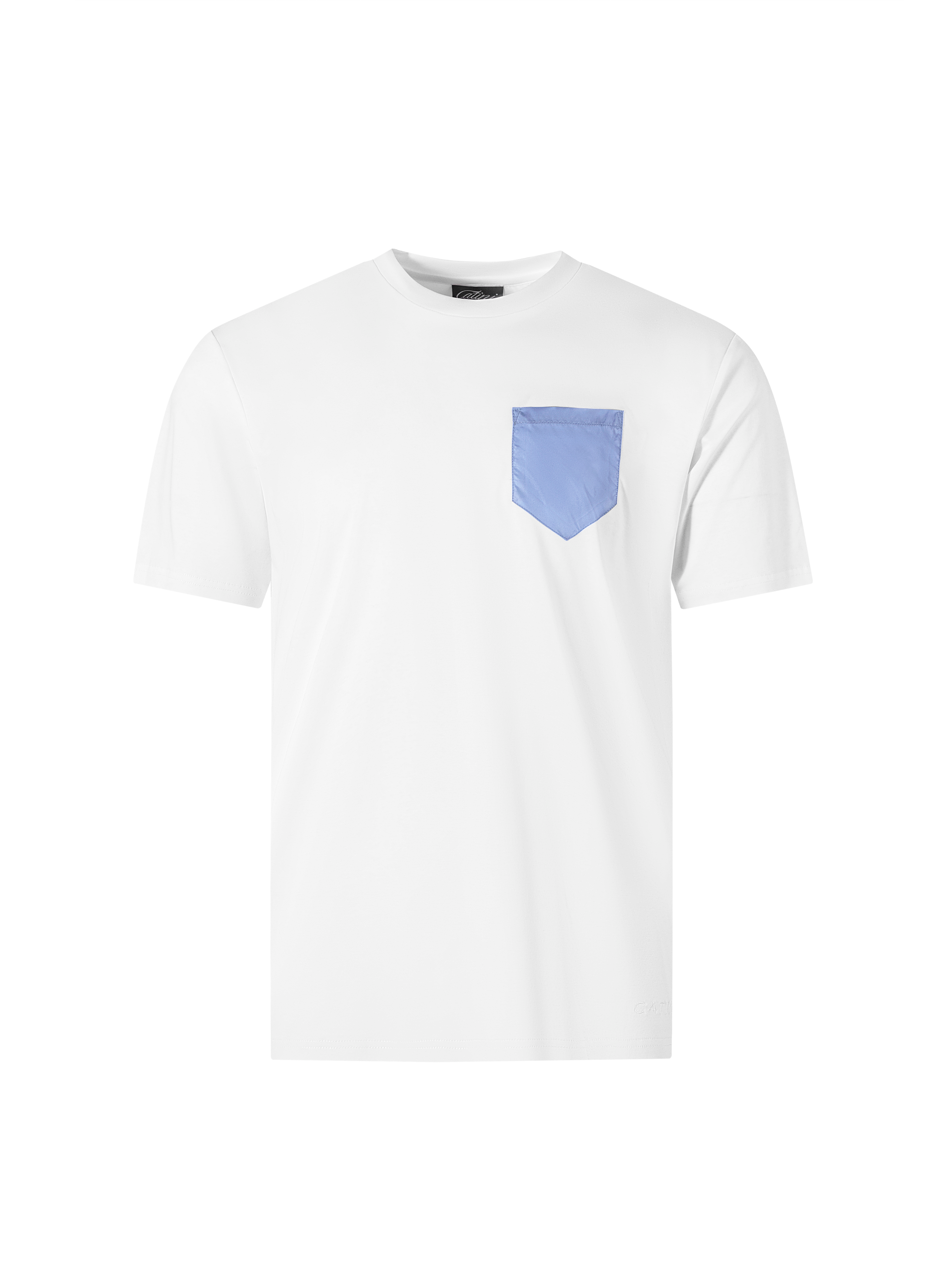 Catini Firenze Pocket T-Shirt White/Light Blue