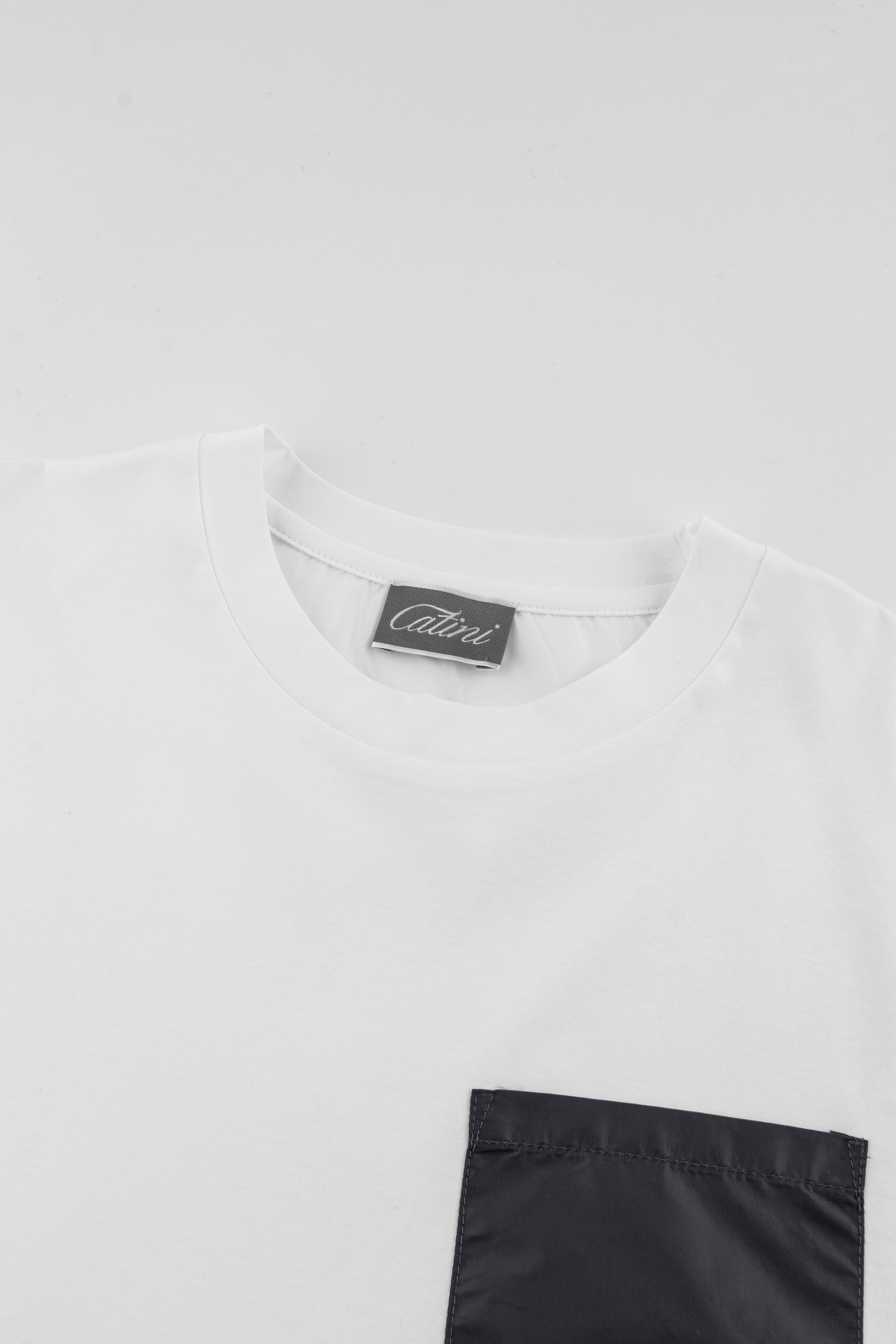 Catini Firenze Pocket T-Shirt White/Steel Grey