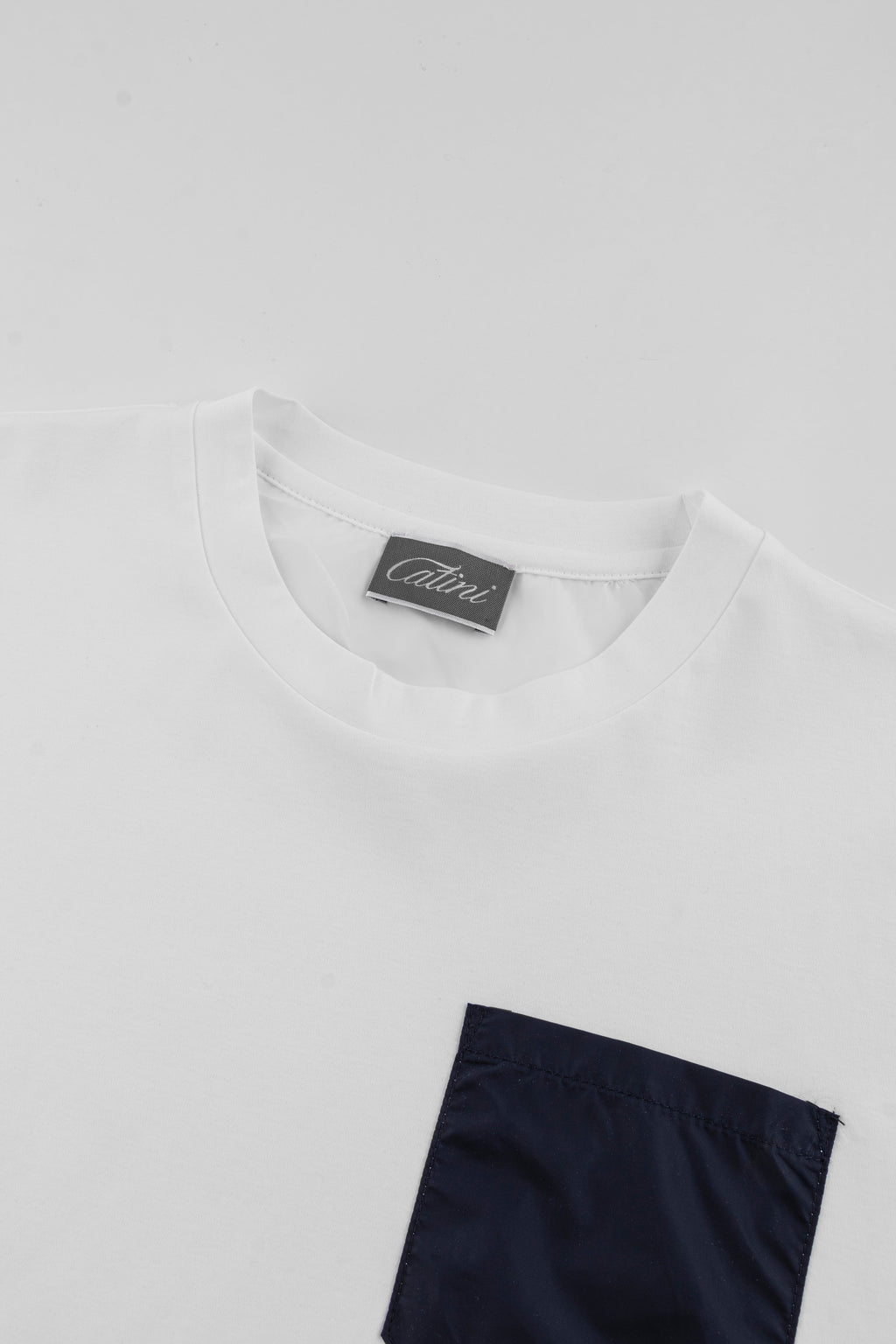 Catini Firenze Pocket T-Shirt White/Navy Blue