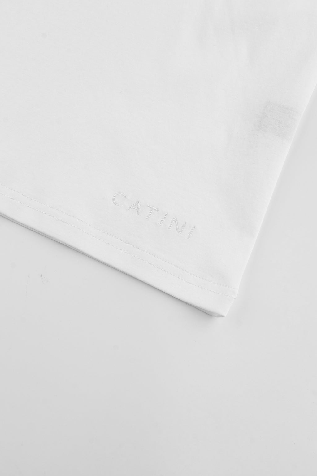 Catini Firenze Pocket T-Shirt White/Dark Grigio Grey