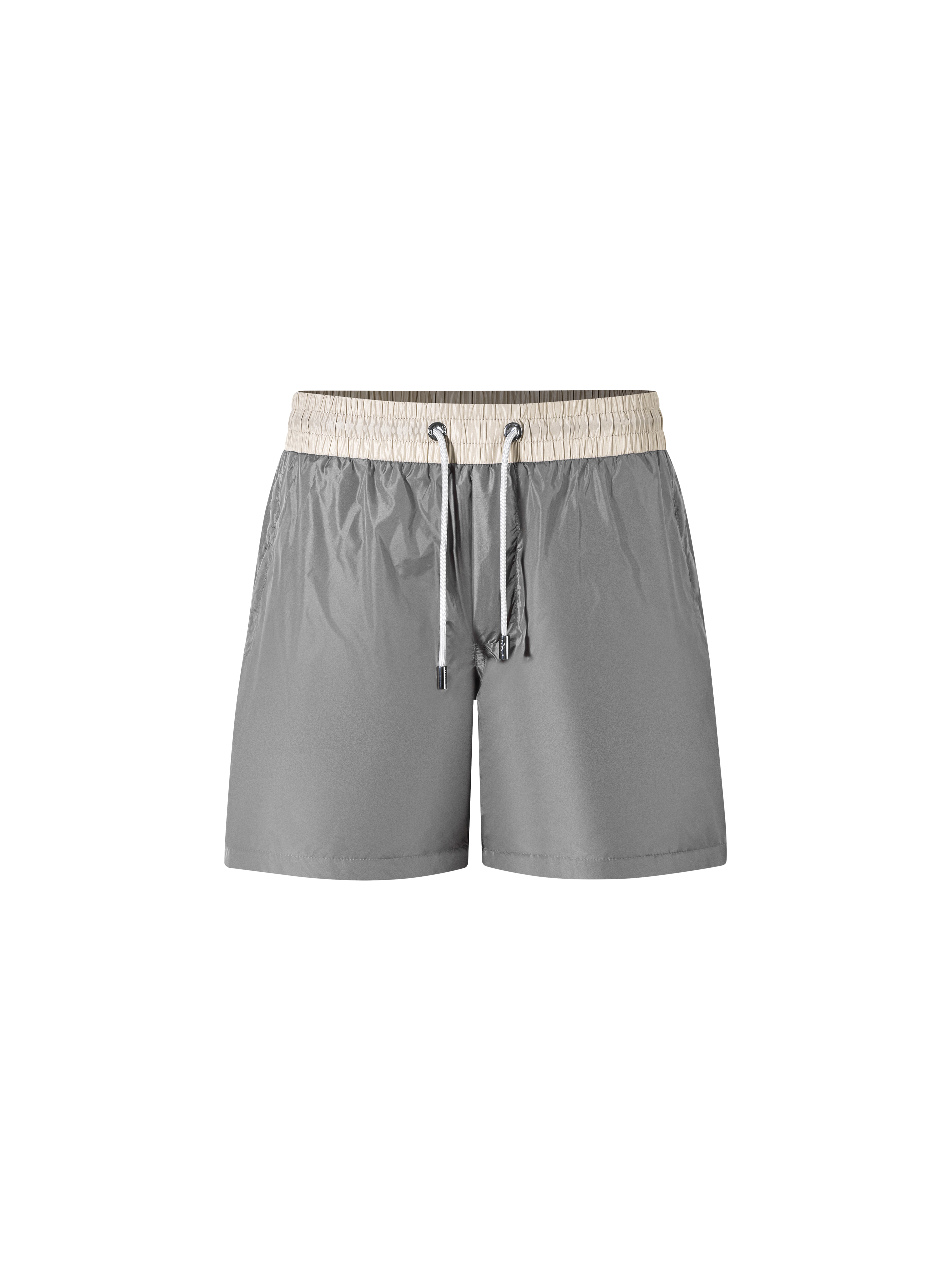 Catini Baratti Contrast Waistband Versatile Shorts Light Grey/Arenaria Beige