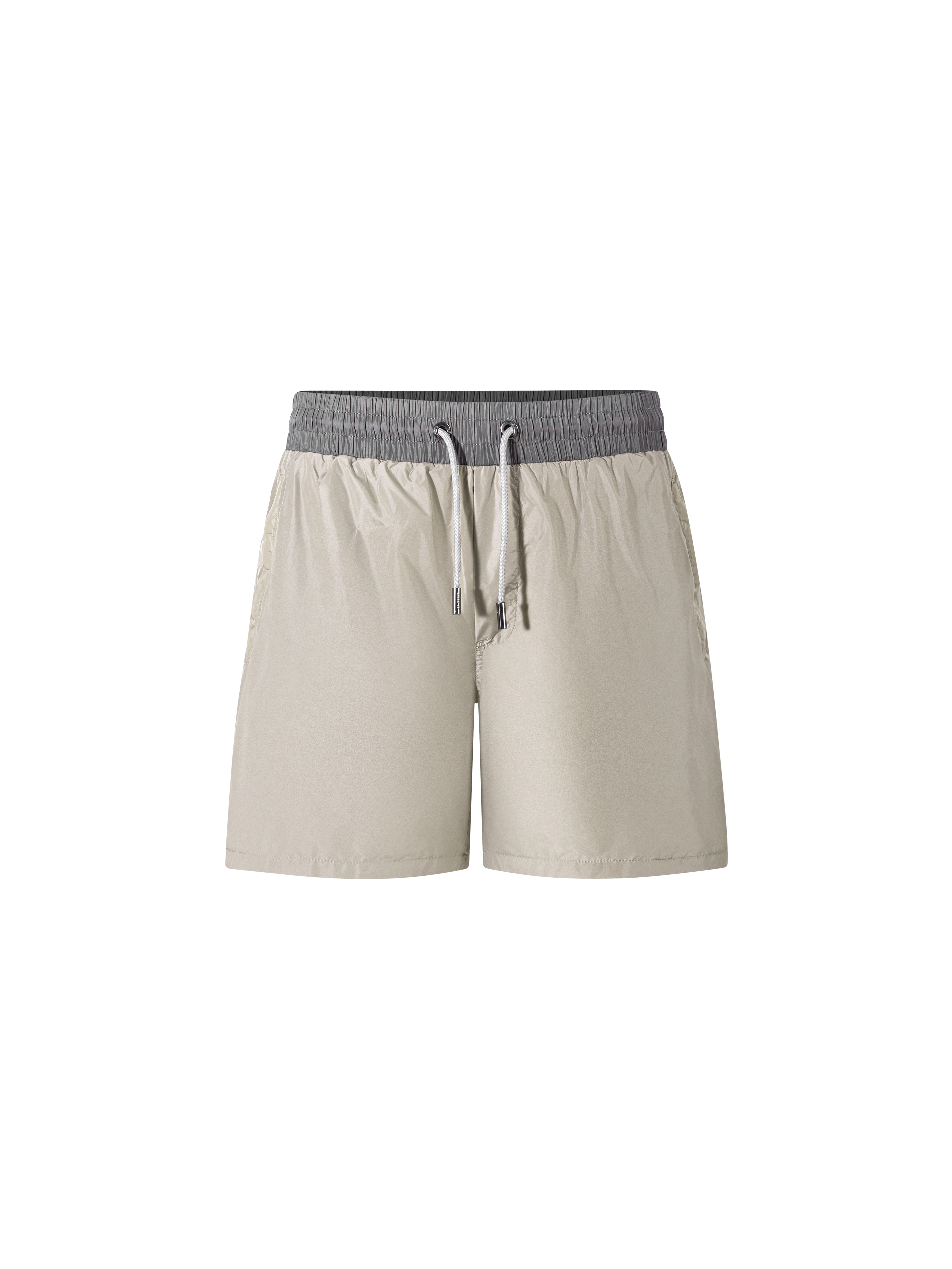 Catini Baratti Contrast Waistband Versatile Shorts Arenaria Beige/Dark Grey