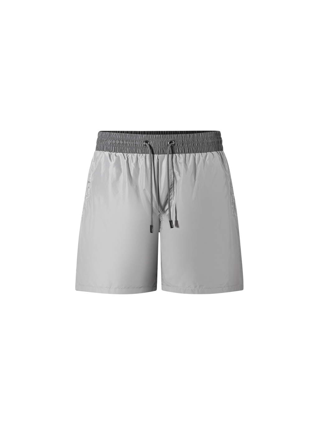 Catini Baratti Contrast Waistband Versatile Shorts Light Grey/Dark Grey