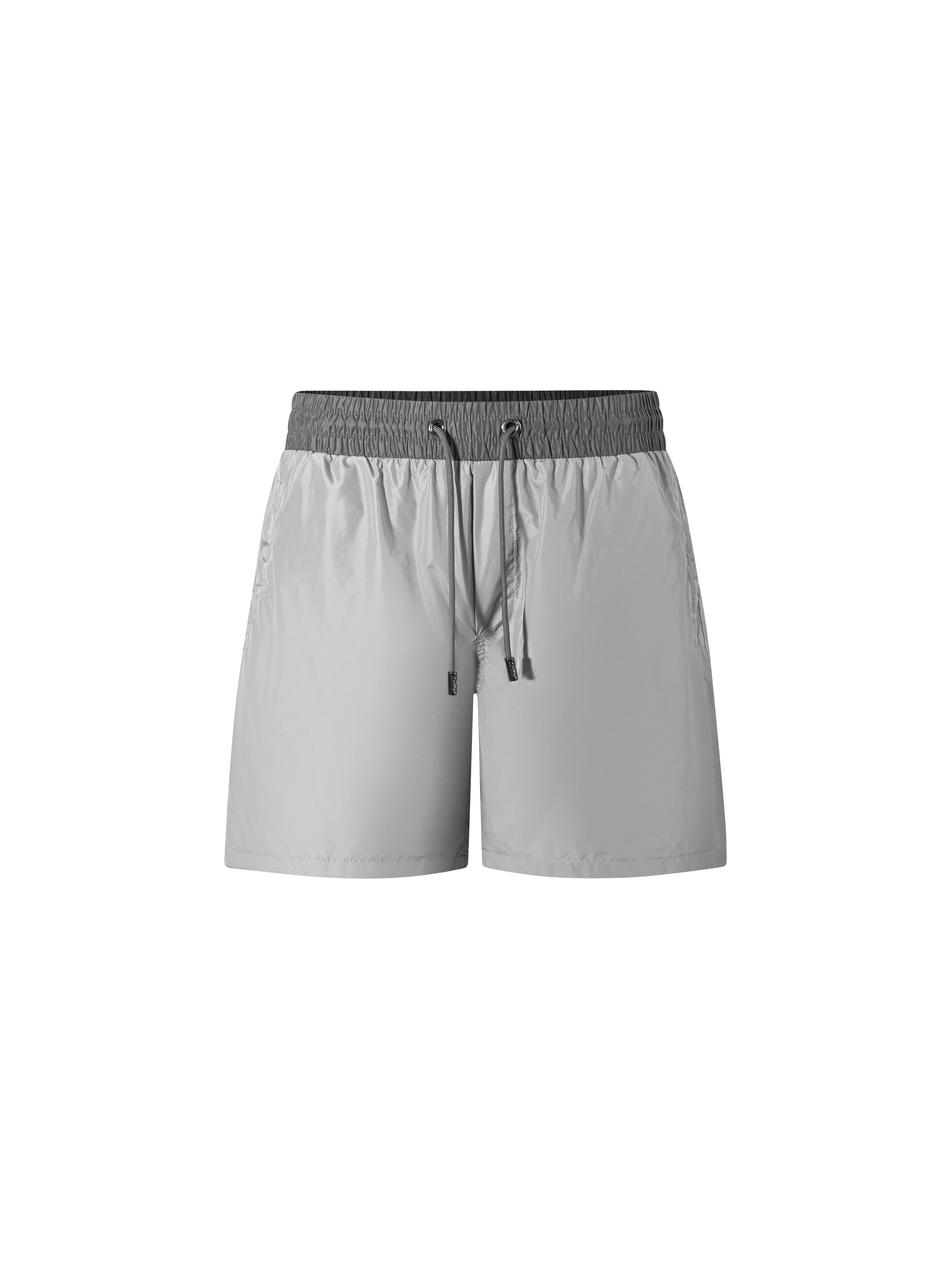 Catini Baratti Contrast Waistband Versatile Shorts Light Grey/Dark Grey