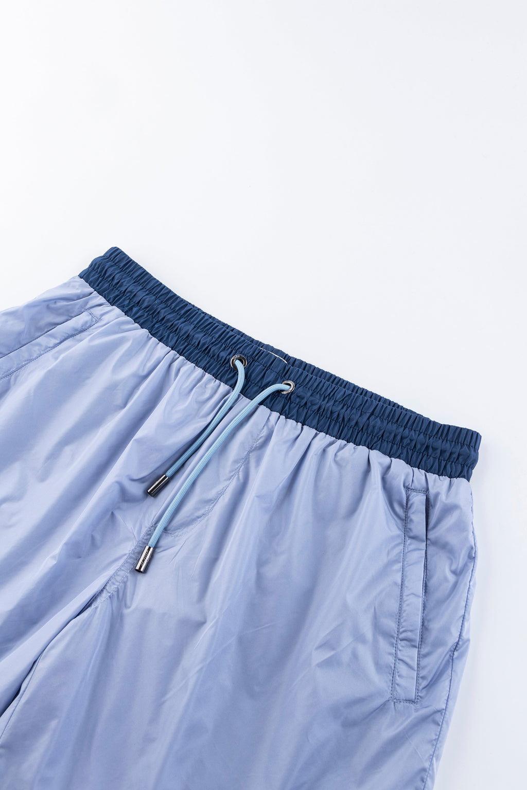 Catini Baratti Contrast Waistband Versatile Shorts Light Blue/Navy Blue