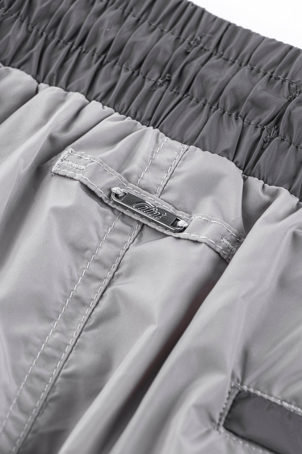 Catini Baratti Contrast Waistband Versatile Shorts Light Grey/Dark Grey