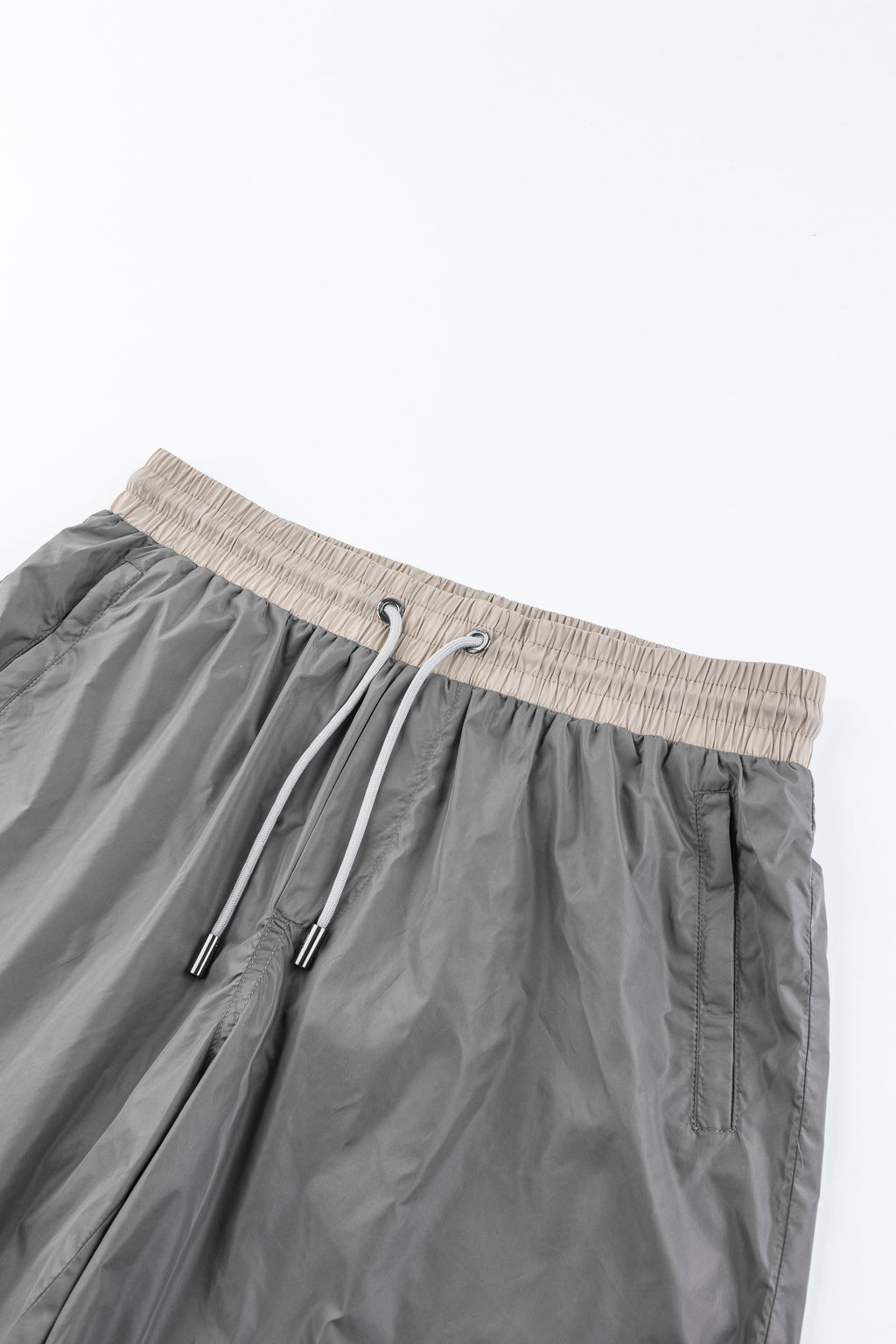 Catini Baratti Contrast Waistband Versatile Shorts Light Grey/Arenaria Beige
