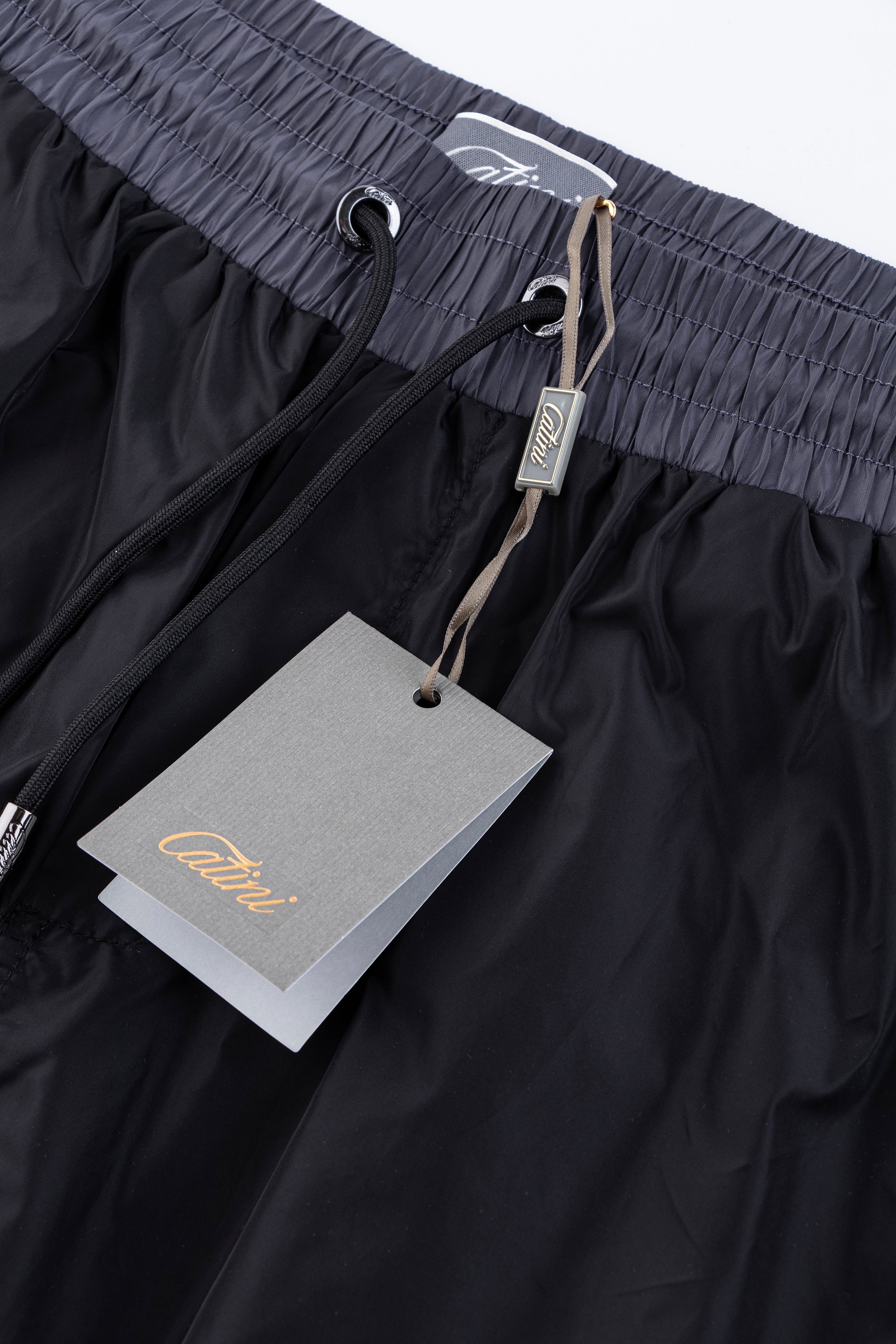 Catini Baratti Contrast Waistband Versatile Shorts Black/Dark Grey
