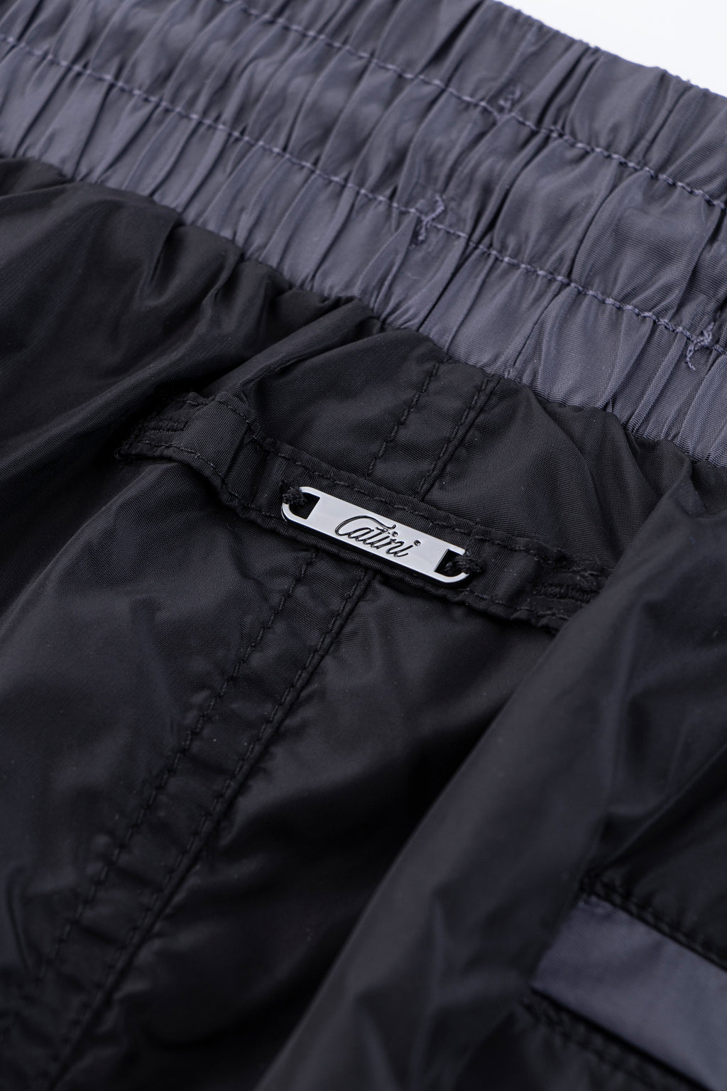 Catini Baratti Contrast Waistband Versatile Shorts Black/Dark Grey
