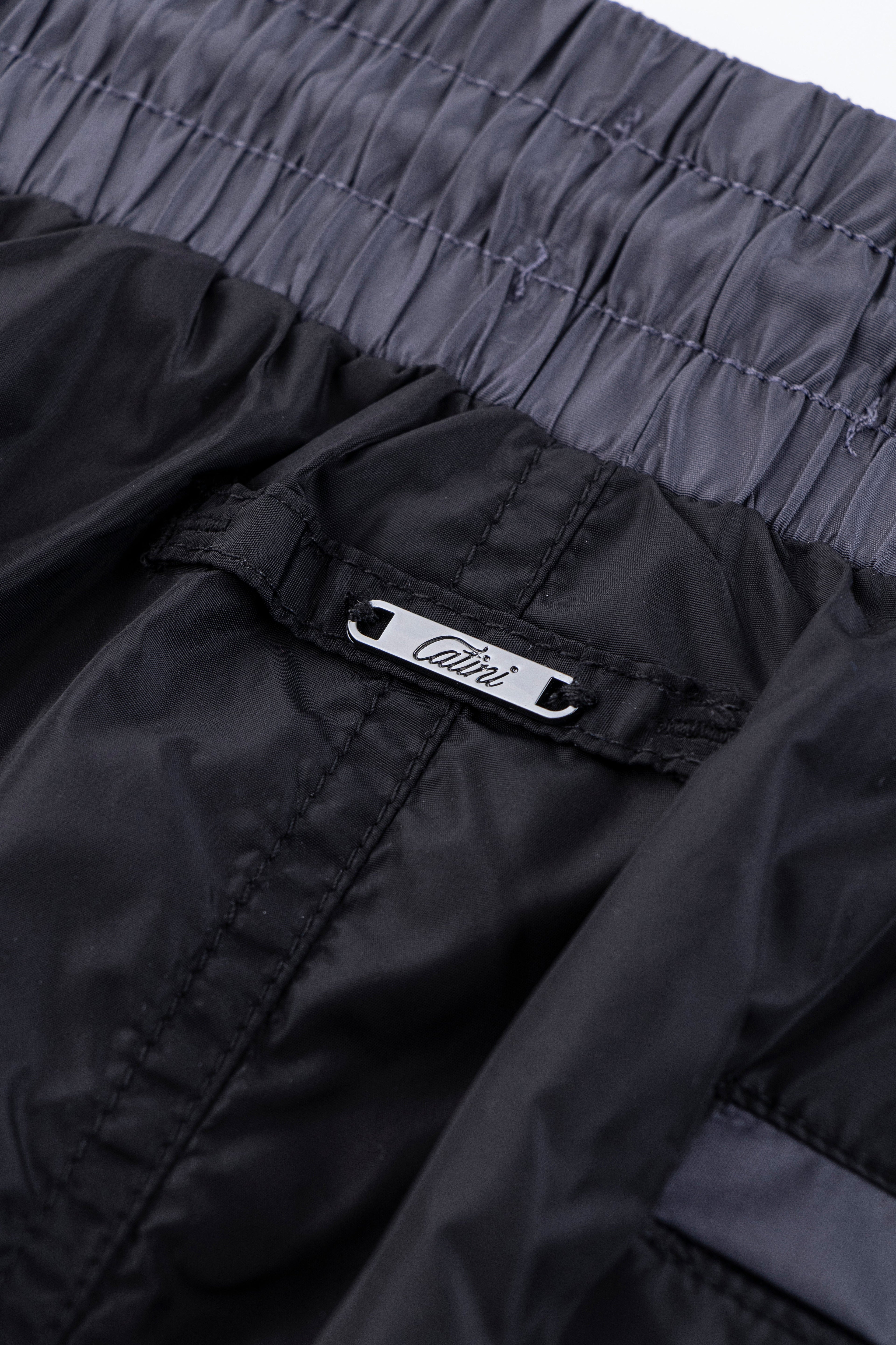 Catini Baratti Contrast Waistband Versatile Shorts Black/Dark Grey