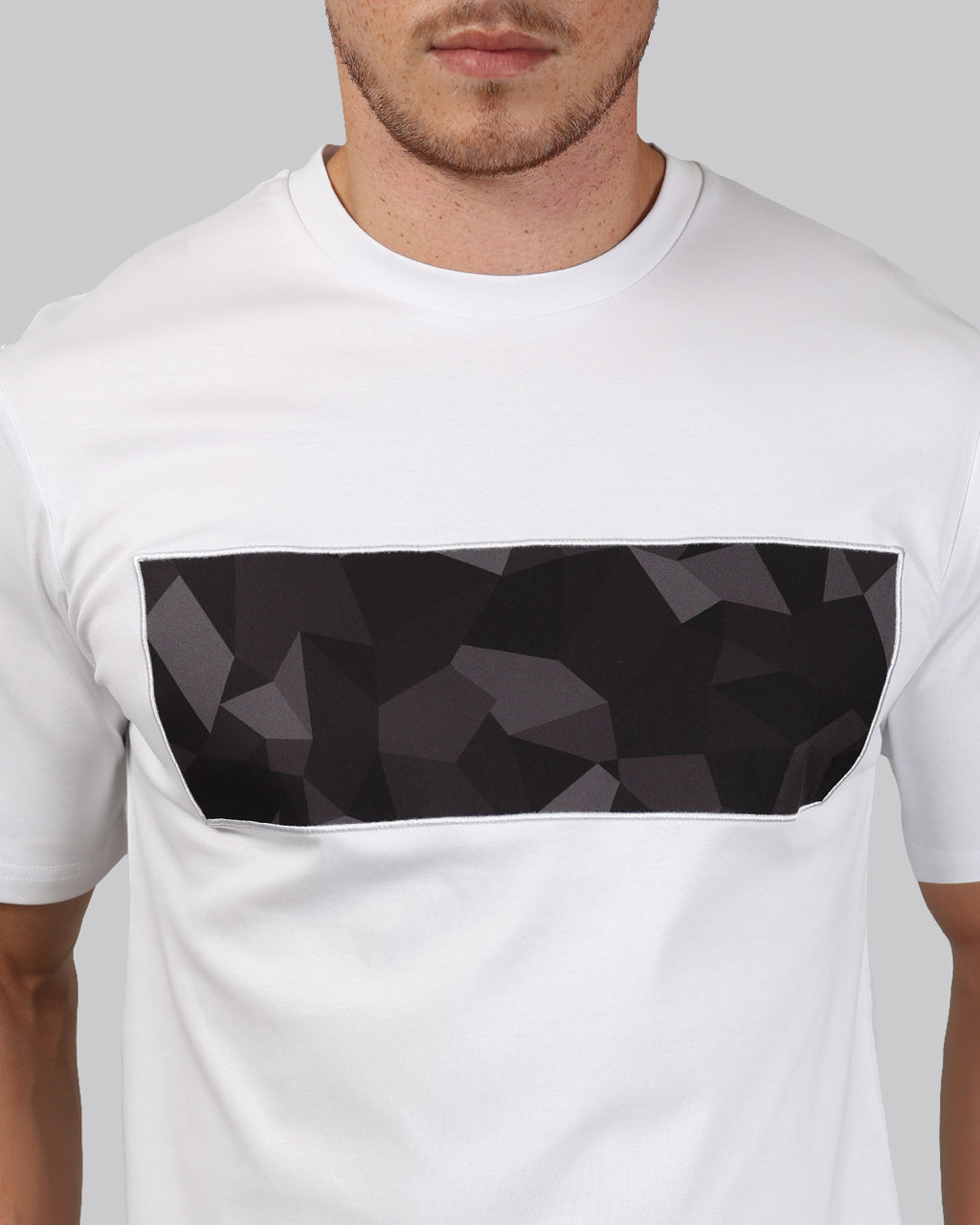 Catini Astratto Mercerised Cotton T-Shirt White/ Black